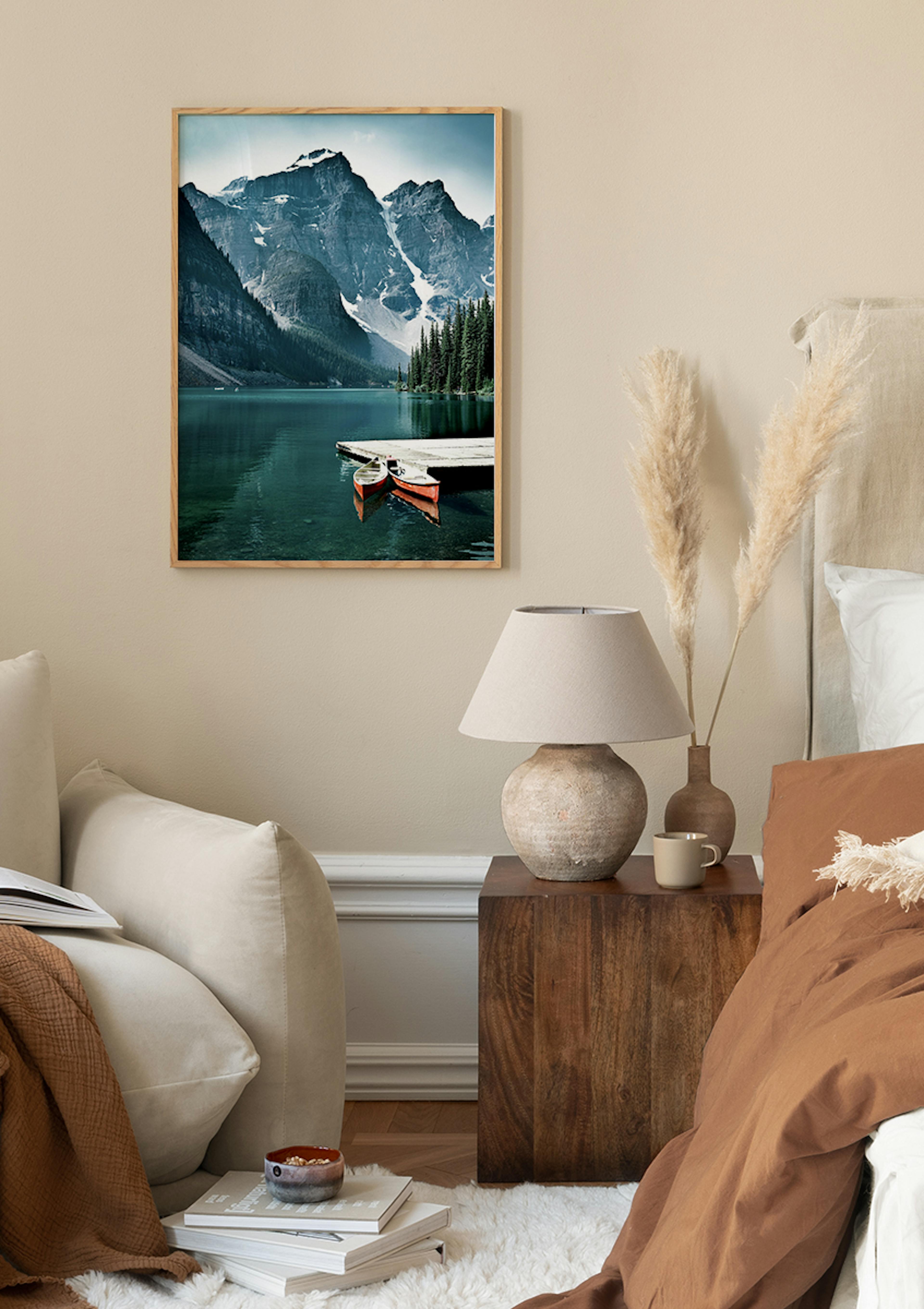 Canoes in the Lake Poster thumbnail