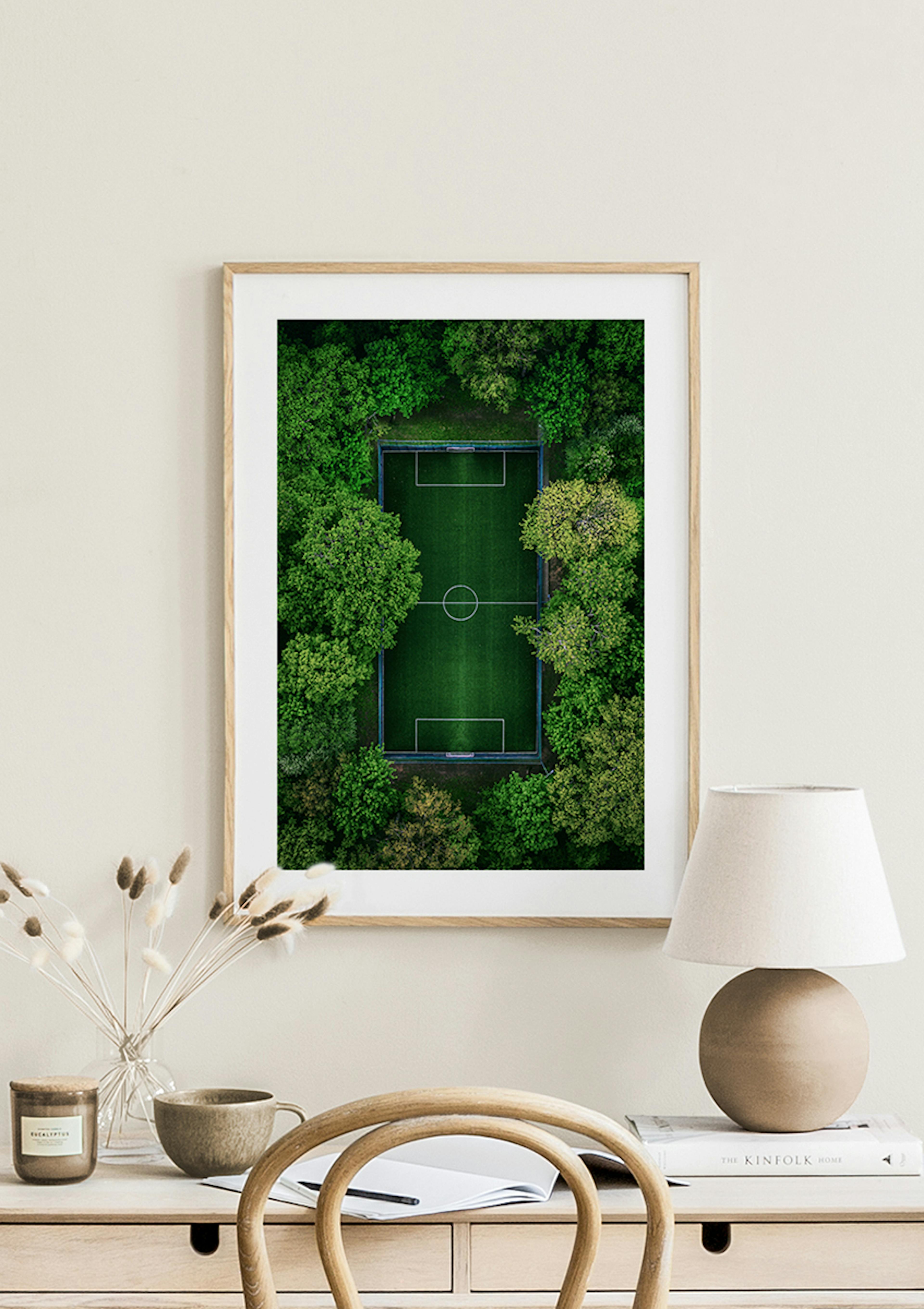 Green Soccer Pitch Poster thumbnail