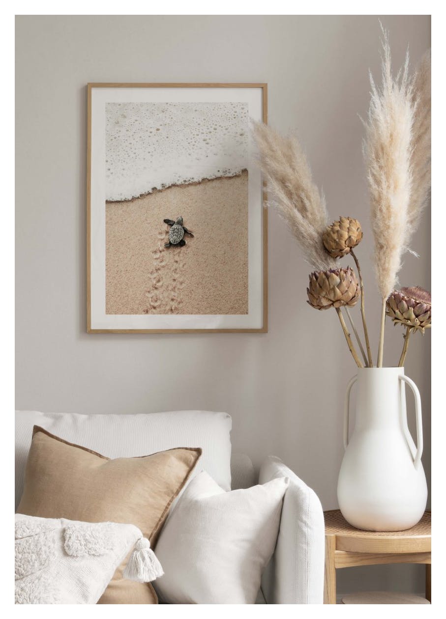 Small Beach Turtle Poster (21x30 cm) - Poster Store