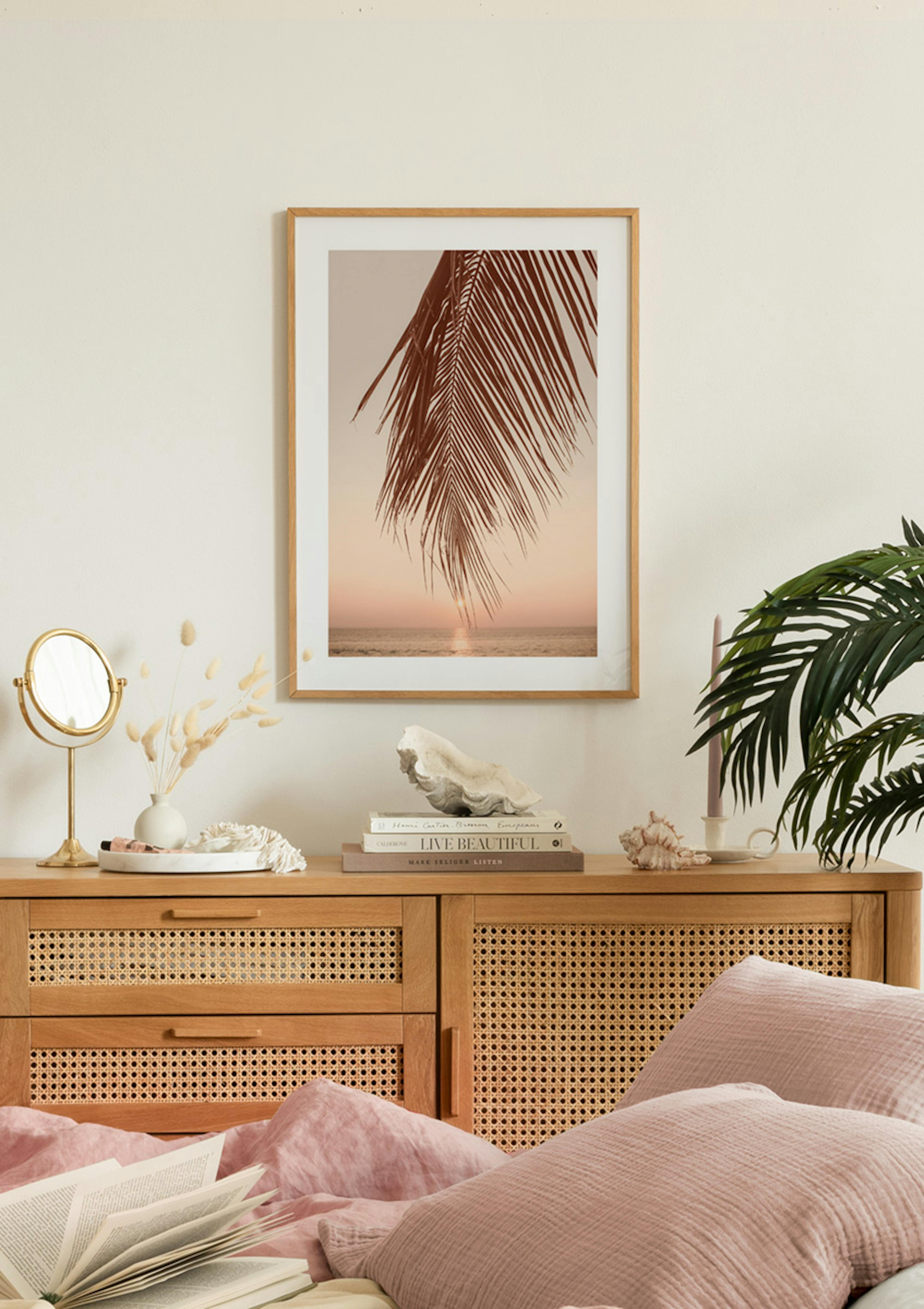 Sunset Palm Leaf Poster thumbnail