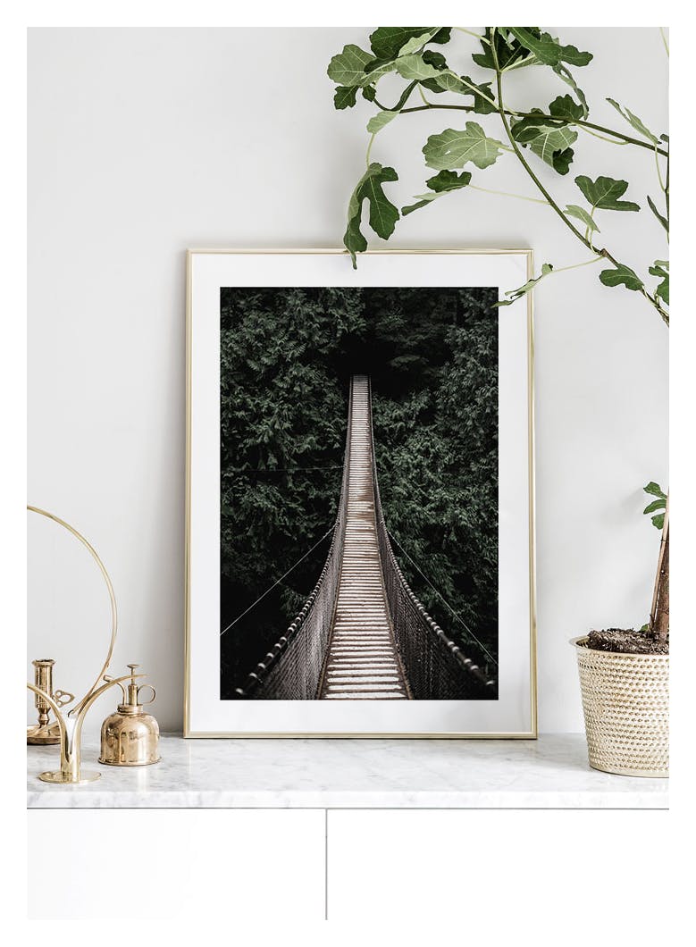 Forest bridge Poster (50x70 cm) - Poster Store