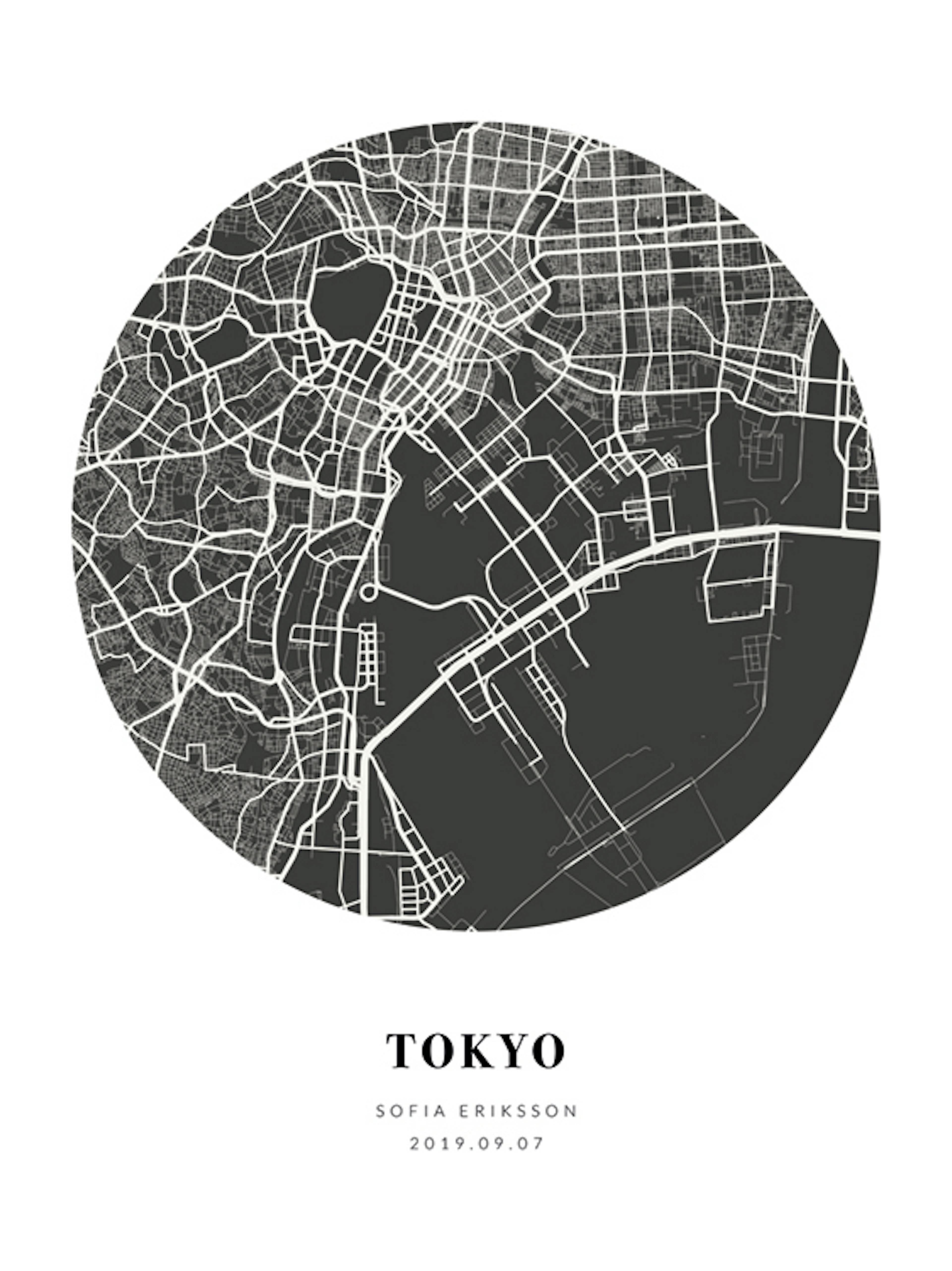Carte Globe Nuit Poster Personnalisé thumbnail