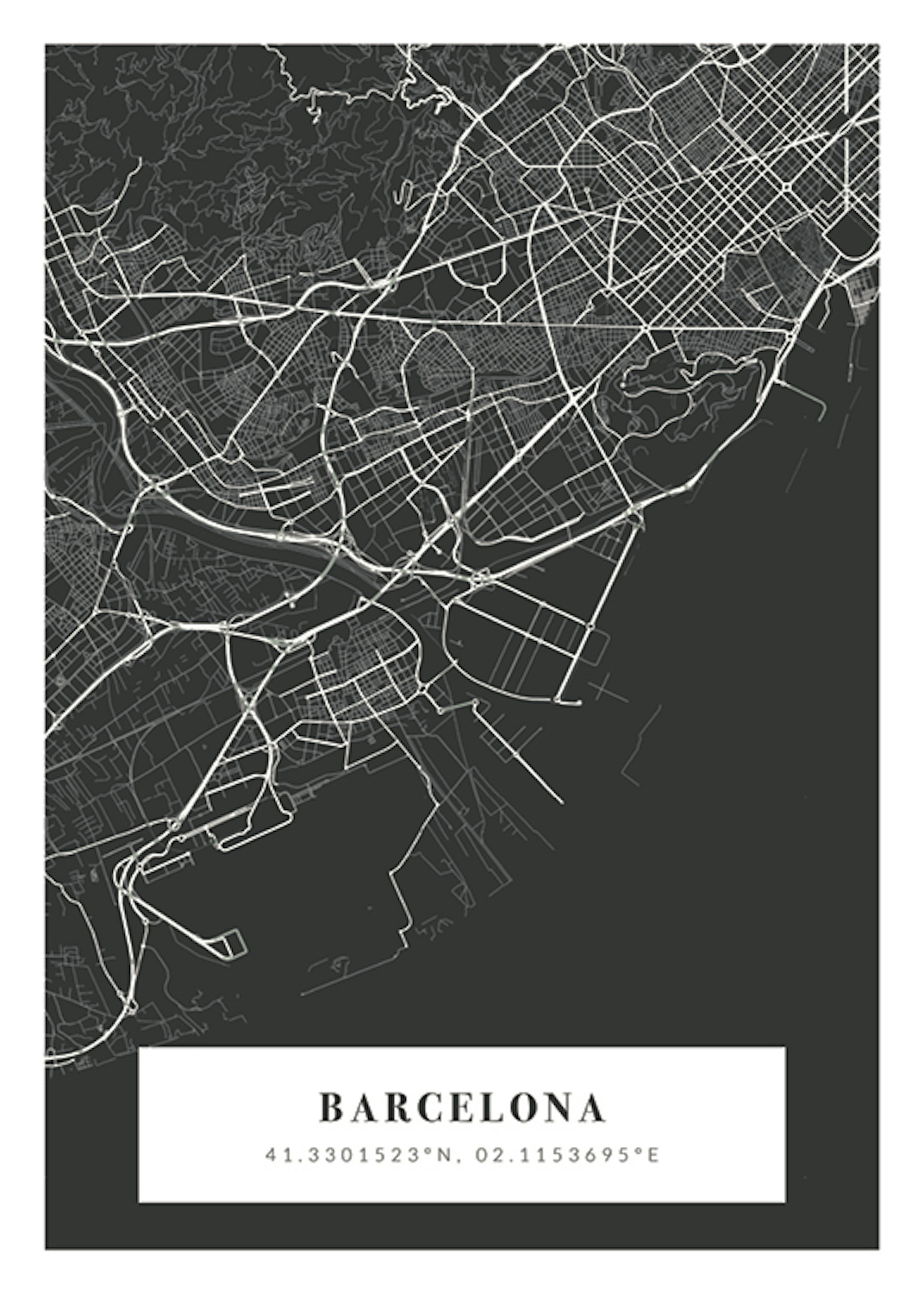 Map No1 Night persoonlijke poster 0
