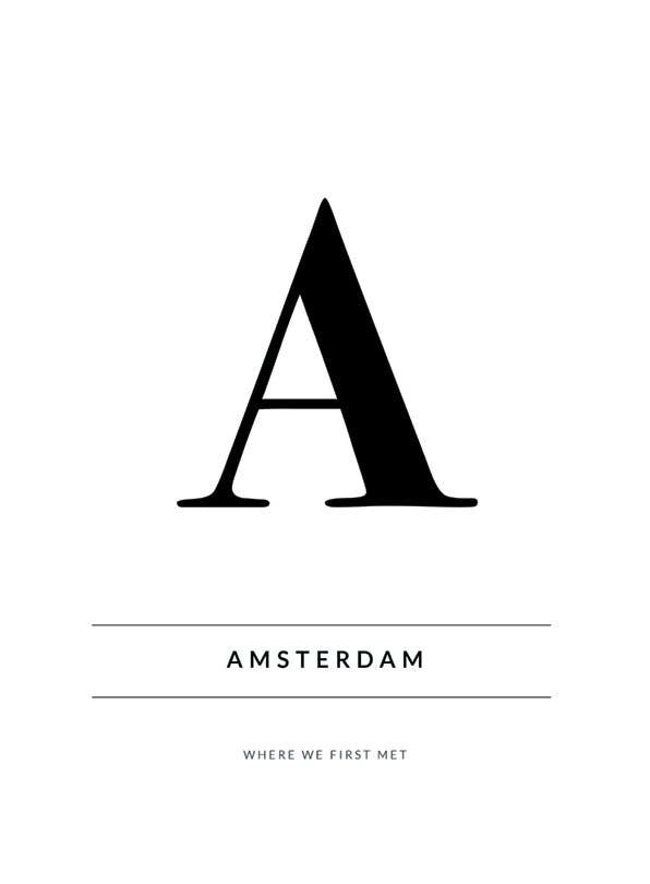 Woonplaats persoonlijke poster (30x40 cm) - Poster Store