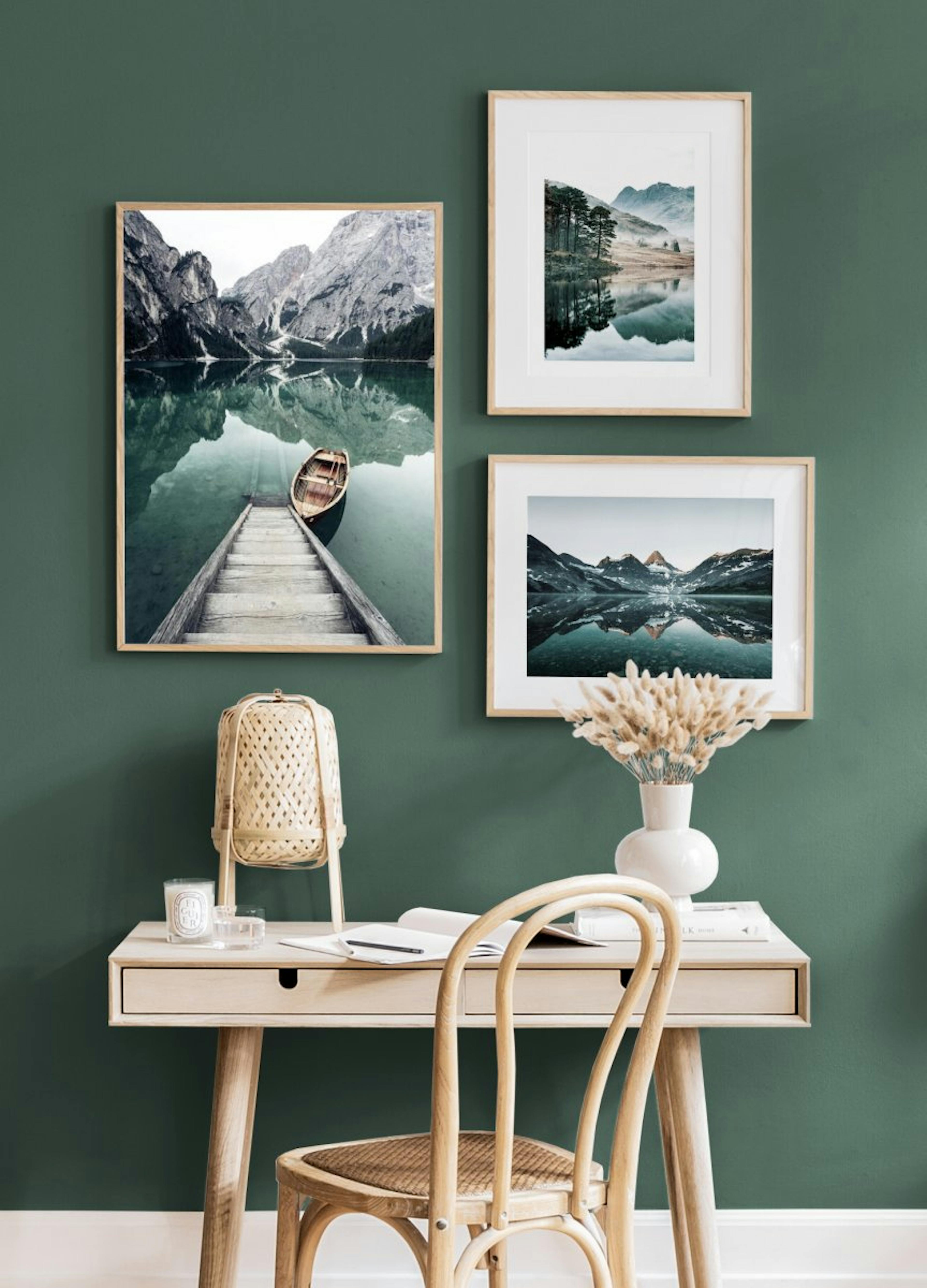 Boat in the lake Poster thumbnail