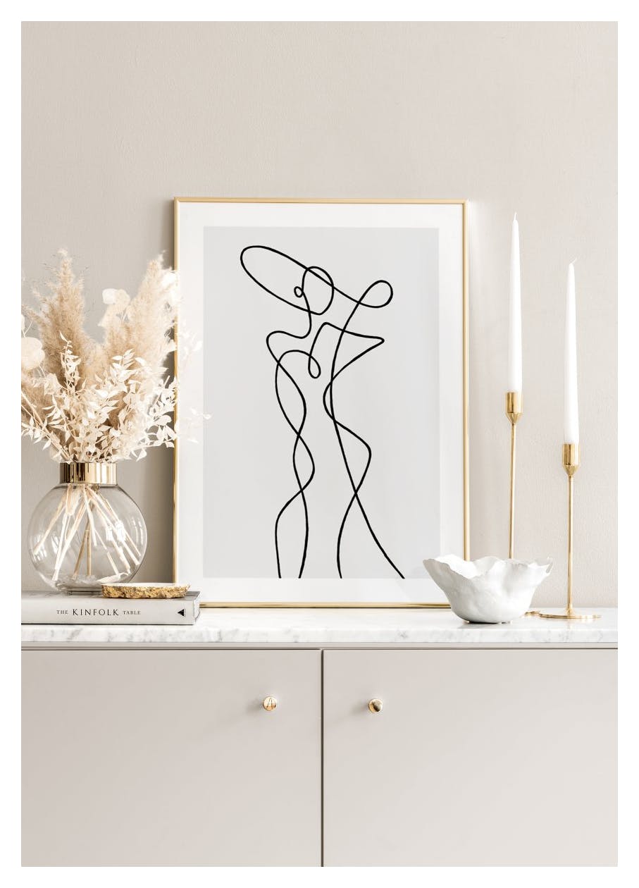 Line Art Figure No1 Poster (30x40 cm) - Poster Store