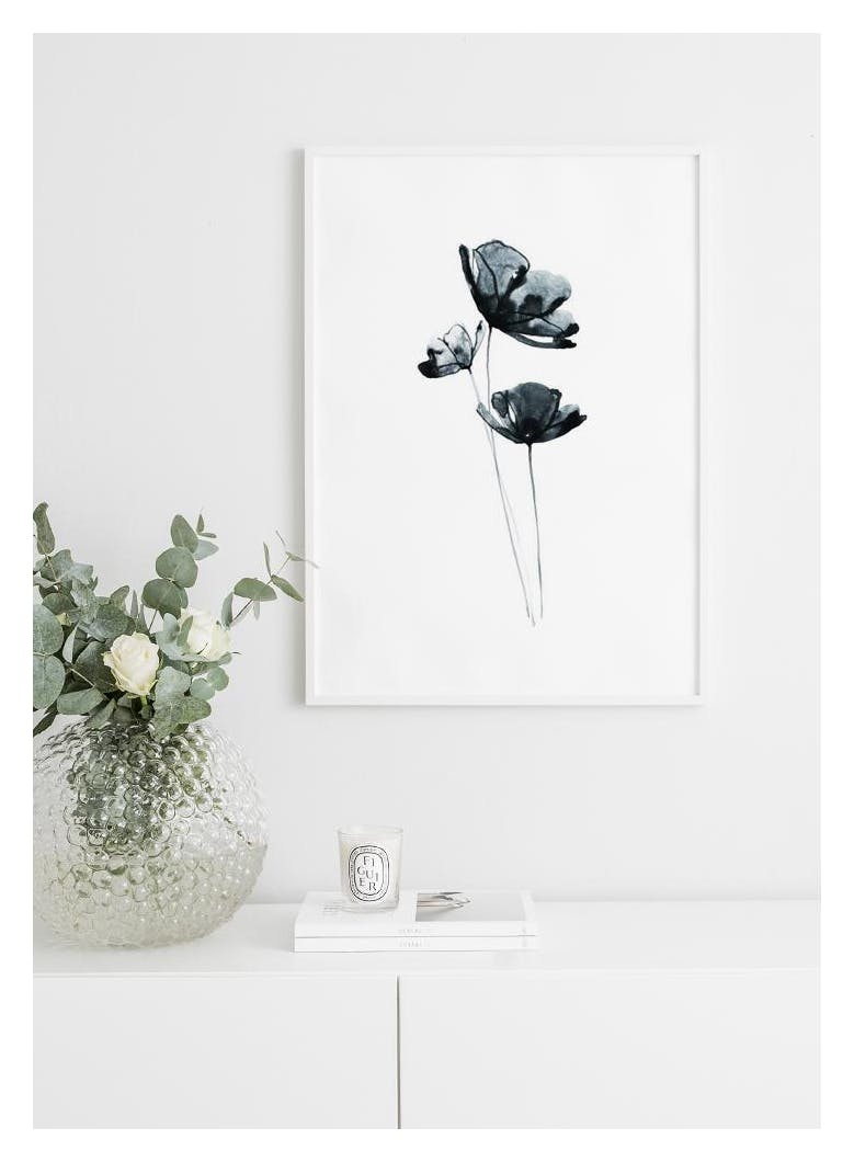 Dark Flowers Poster (21x30 cm) - Poster Store
