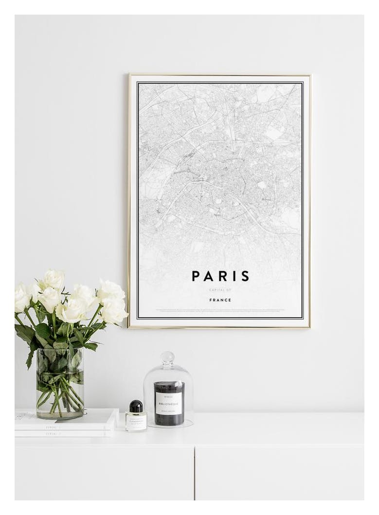 Map of Paris Poster (30x40 cm) - Poster Store