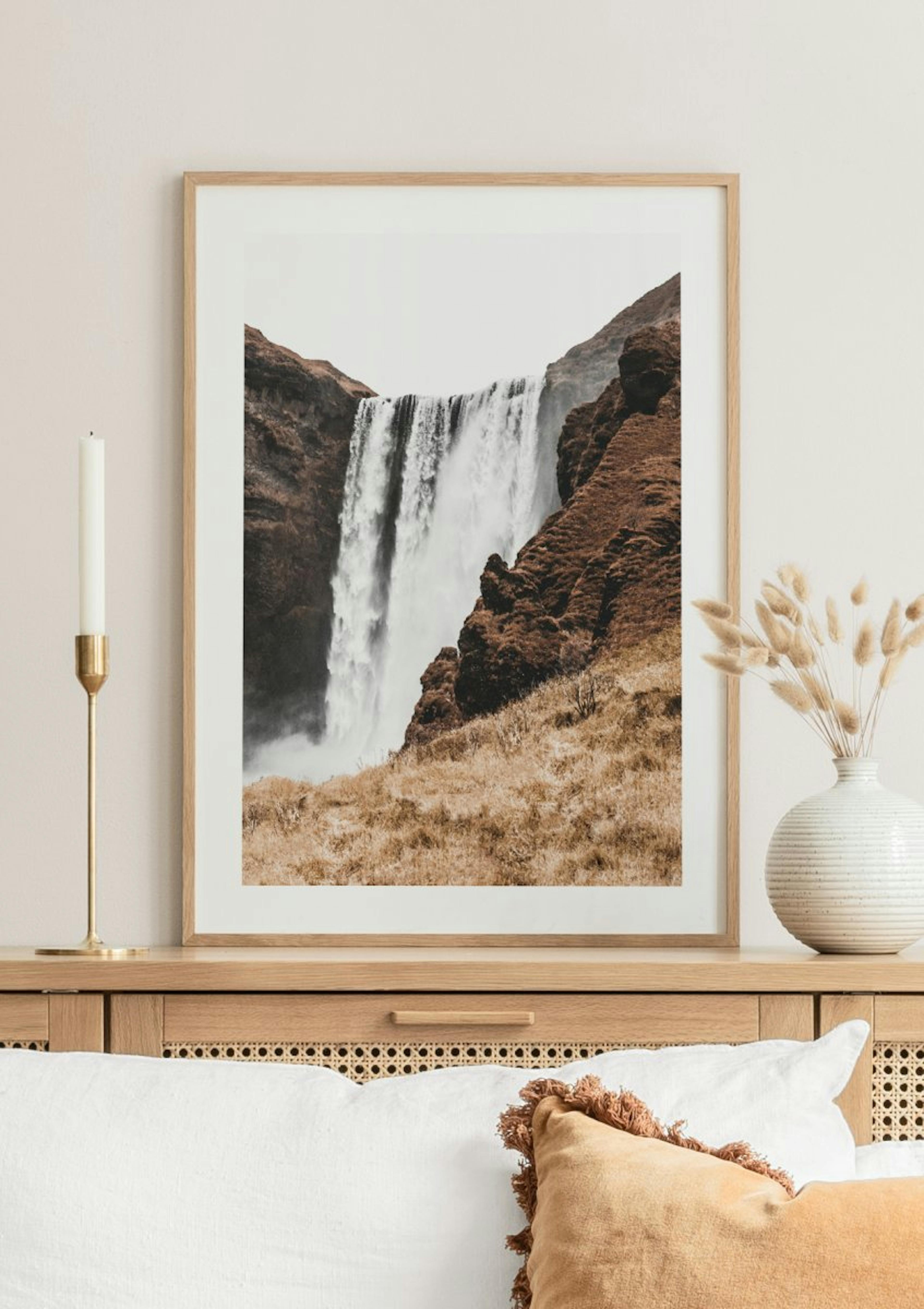 Cascade Skogafoss Poster thumbnail