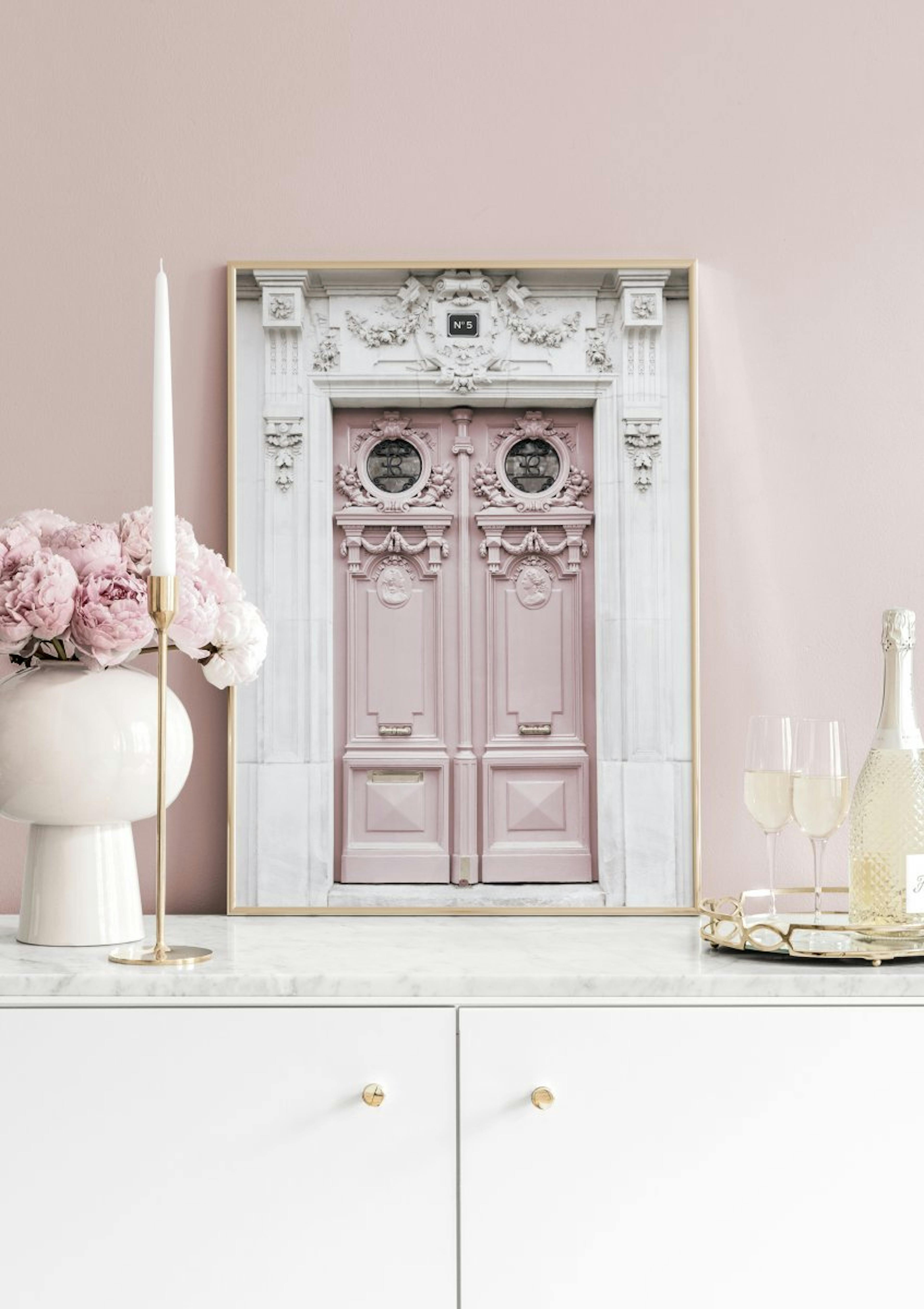 Pink Door Marble Poster thumbnail