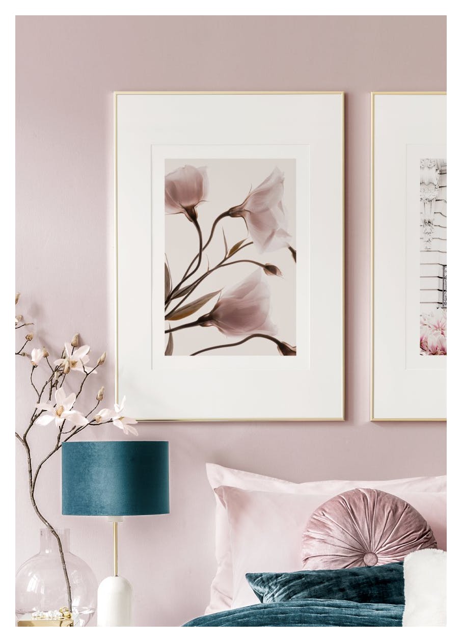 Pink Pastel Flowers No2 Poster (21x30 cm) - Poster Store