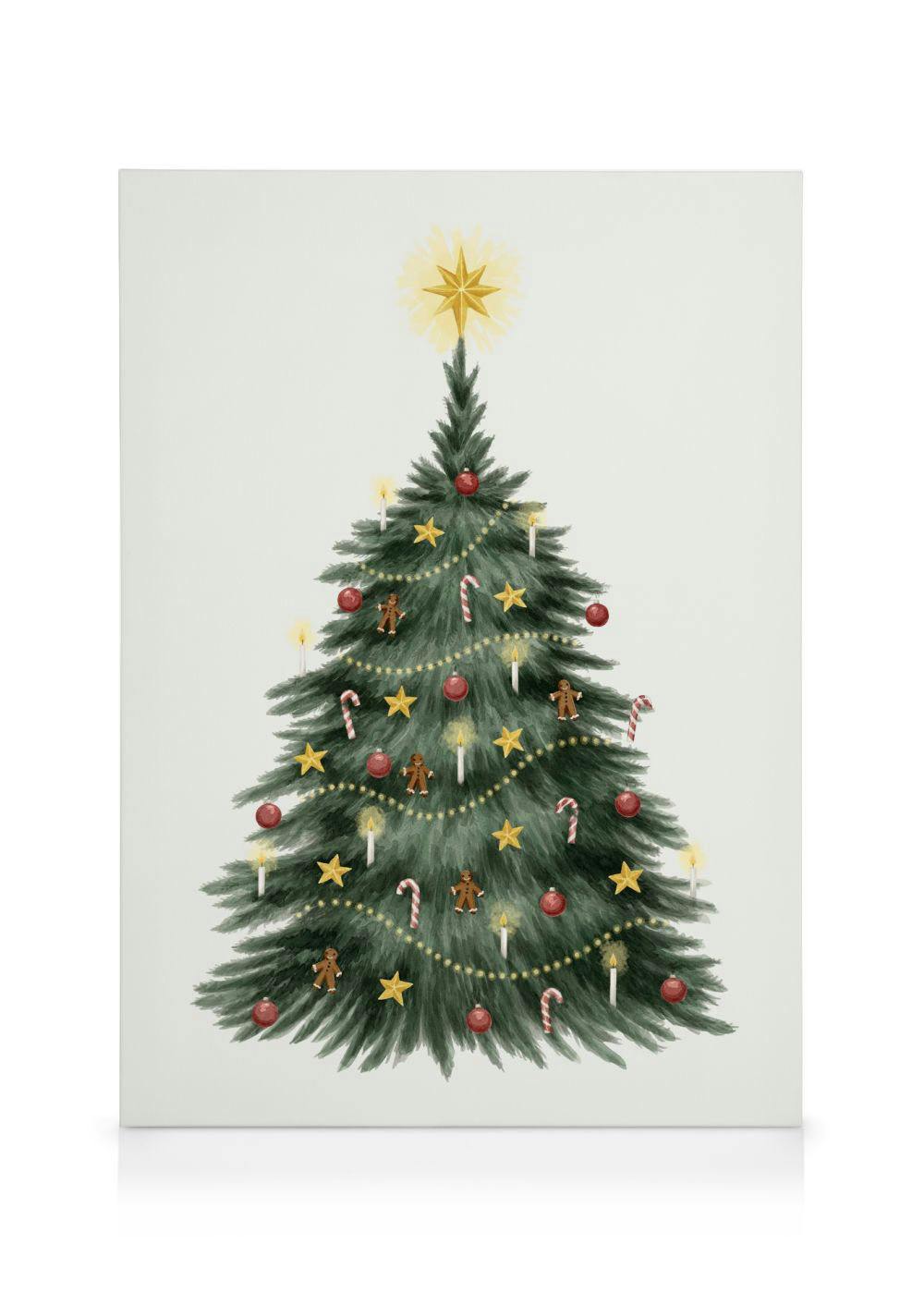 Christmas Tree Canvas (30x40 cm - Fotokaders Zwart) - Poster Store