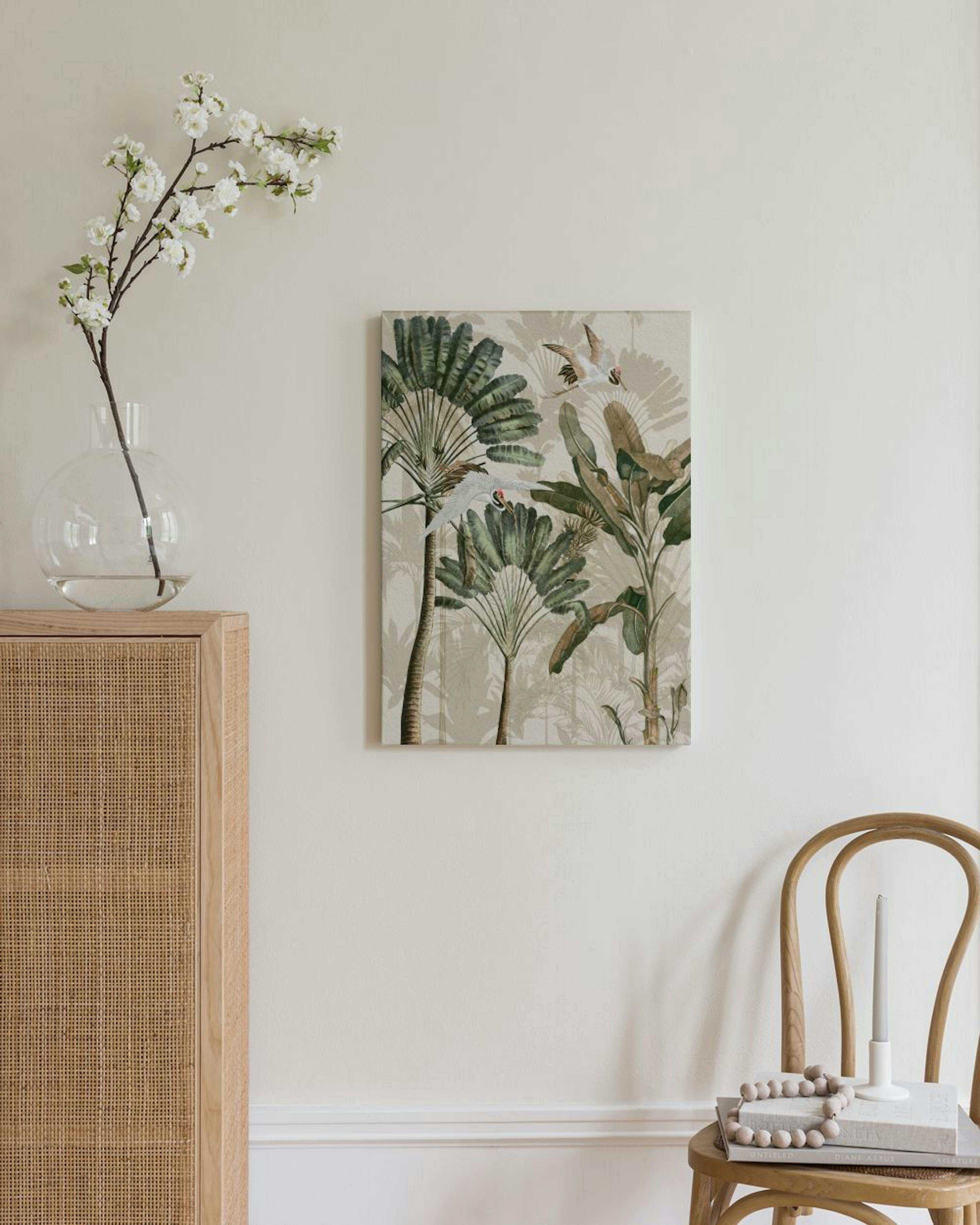 Cranes in the Rainforest Canvas print thumbnail