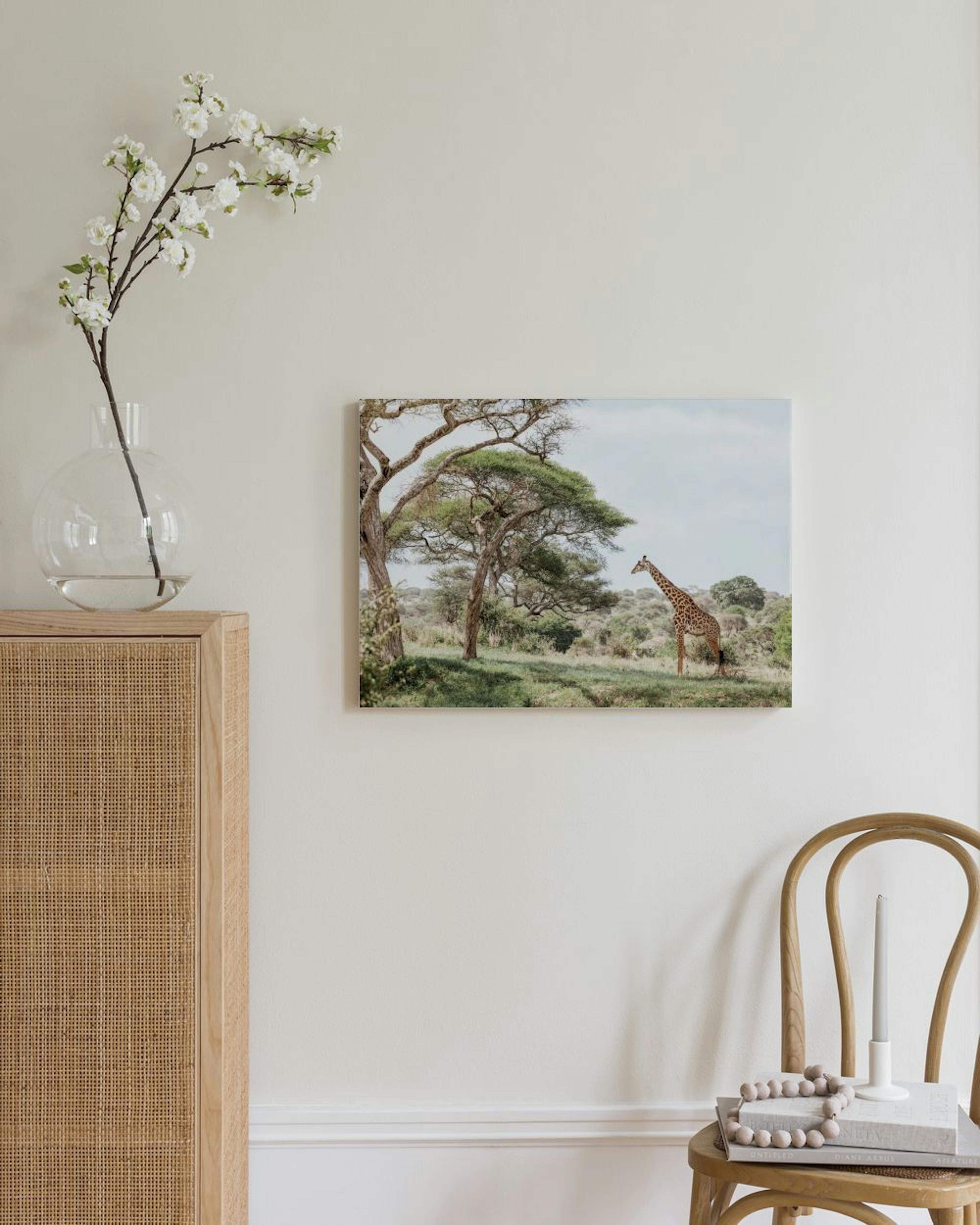 Giraffe in Landscape Toile thumbnail