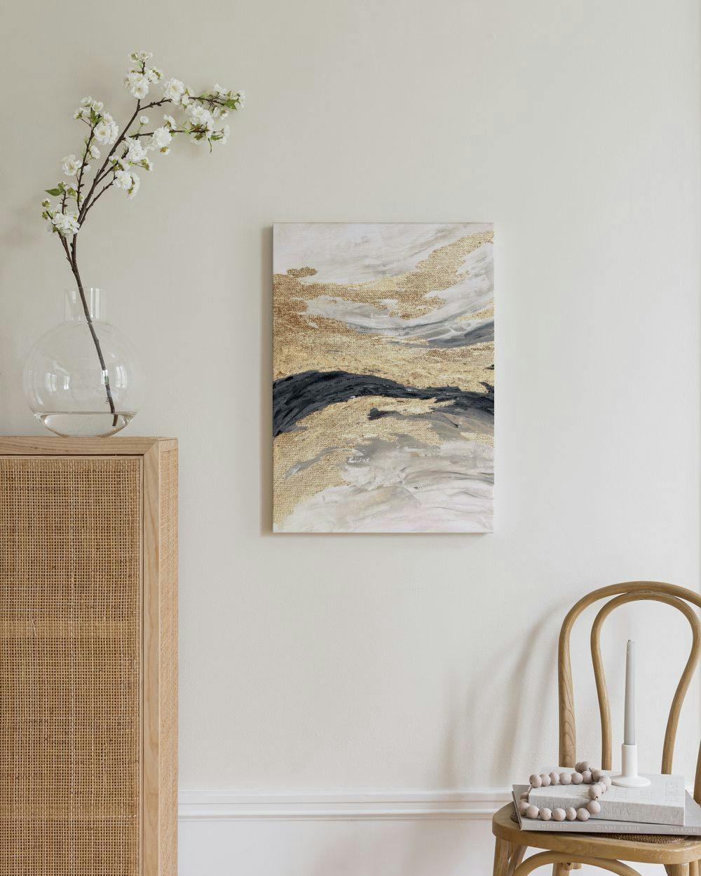 Canvas Prints - Gold Wave No1 Canvas print (50x70 cm) - Poster Store