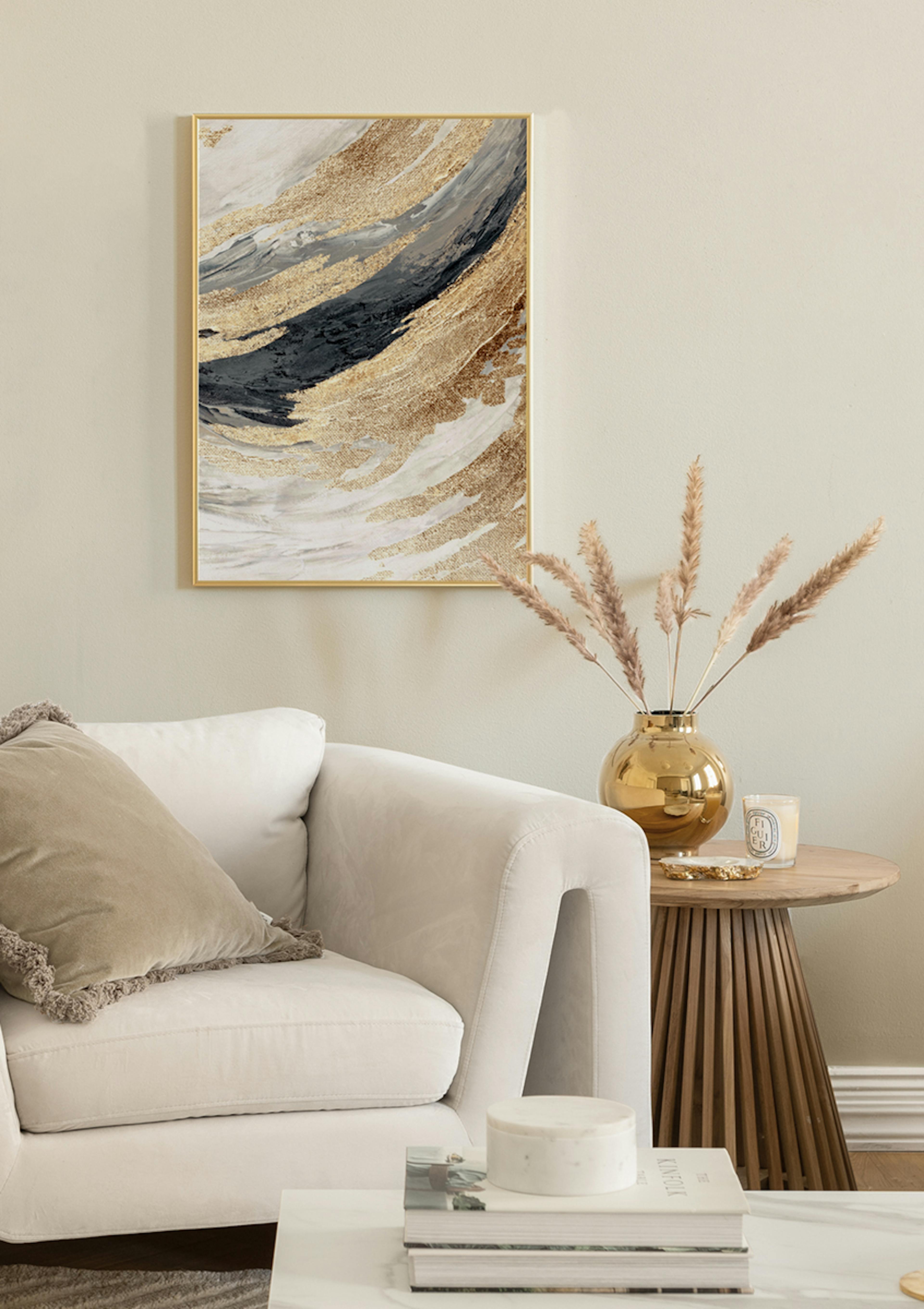 Gold Wave No2 Poster thumbnail