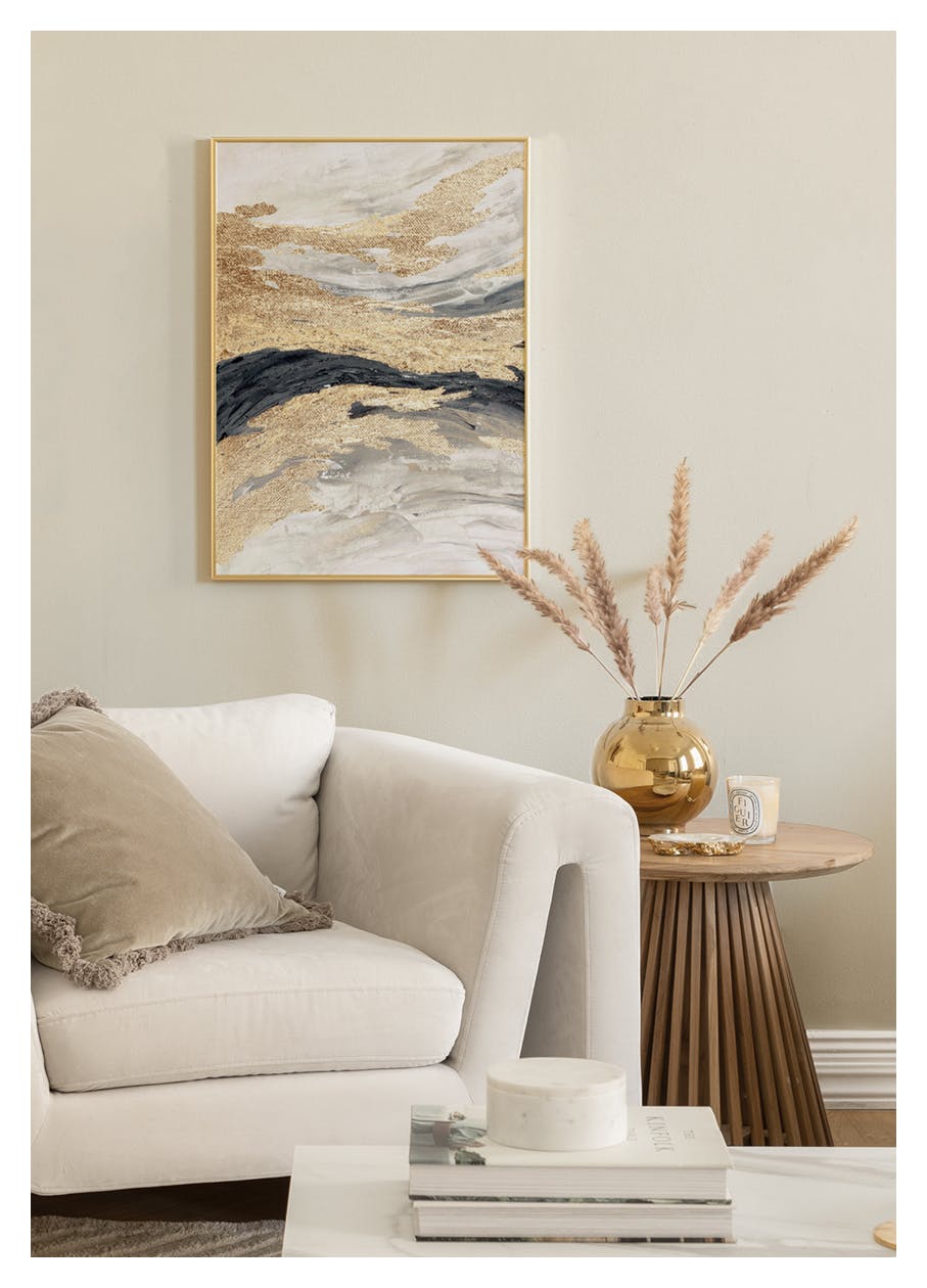 Gold Wave No1 Poster (30x40 cm) - Poster Store