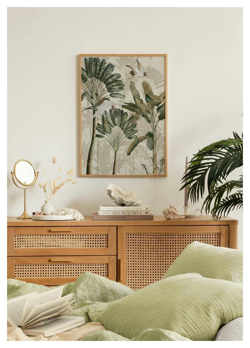 Cranes in the Rainforest Poster (30x40 cm) - Poster Store