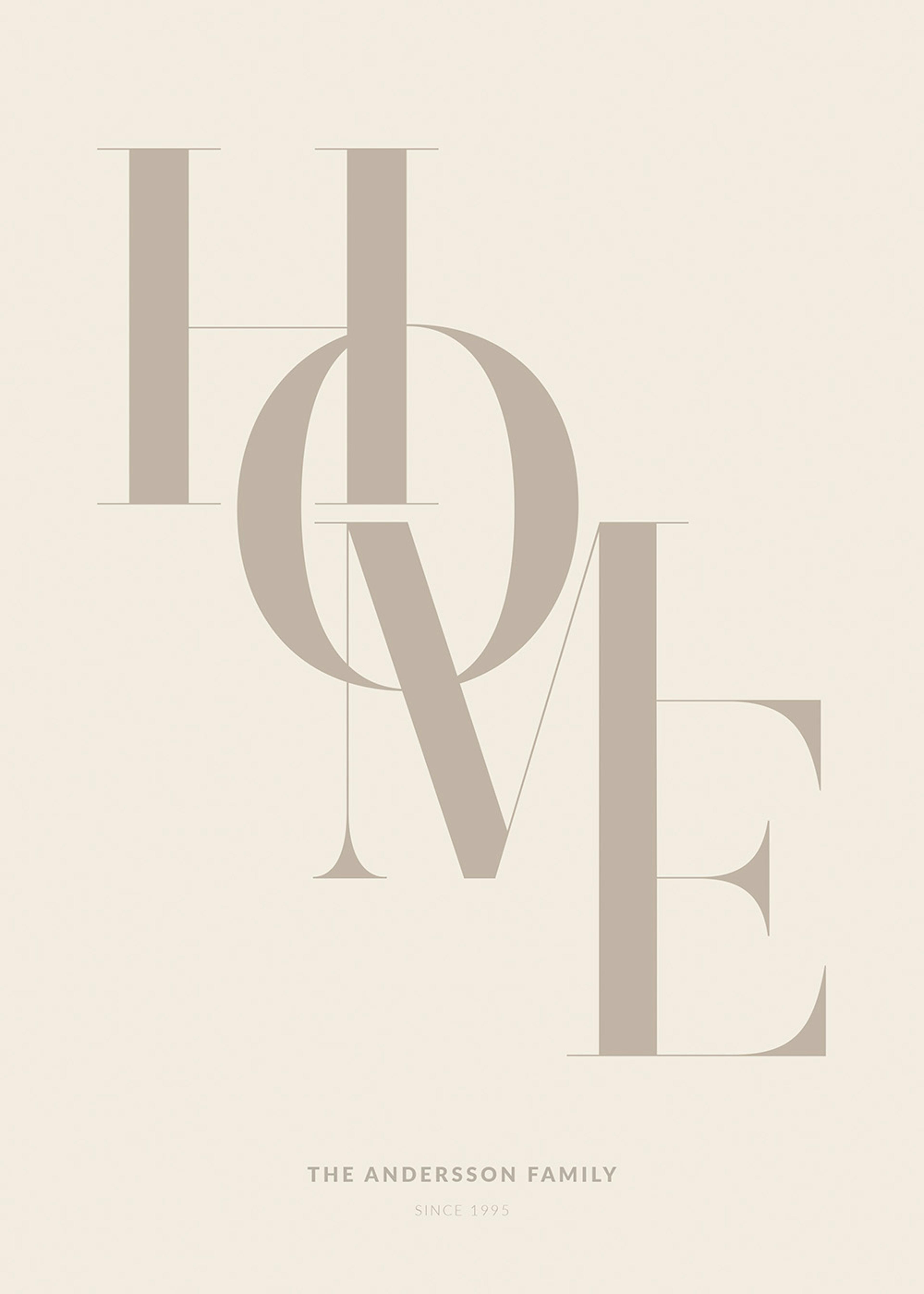 Zuhause Beige Personalisiertes Poster 0