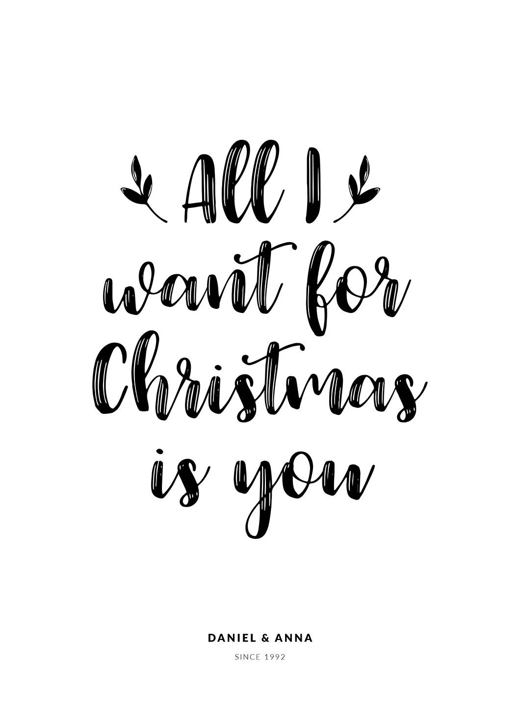 All I Want - Plakat personalizowany (50x70 cm) - Poster Store