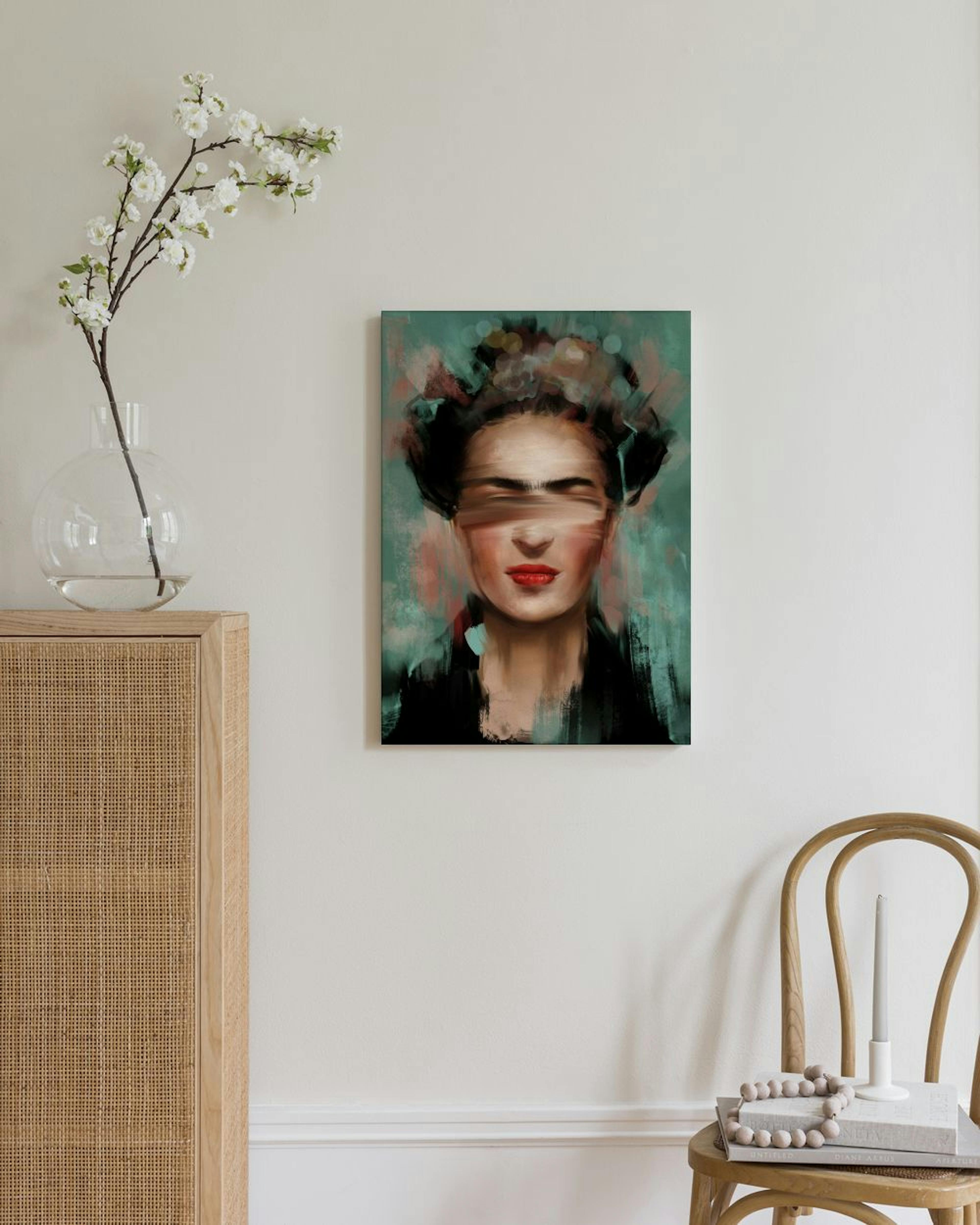 Green Kahlo Canvas print thumbnail