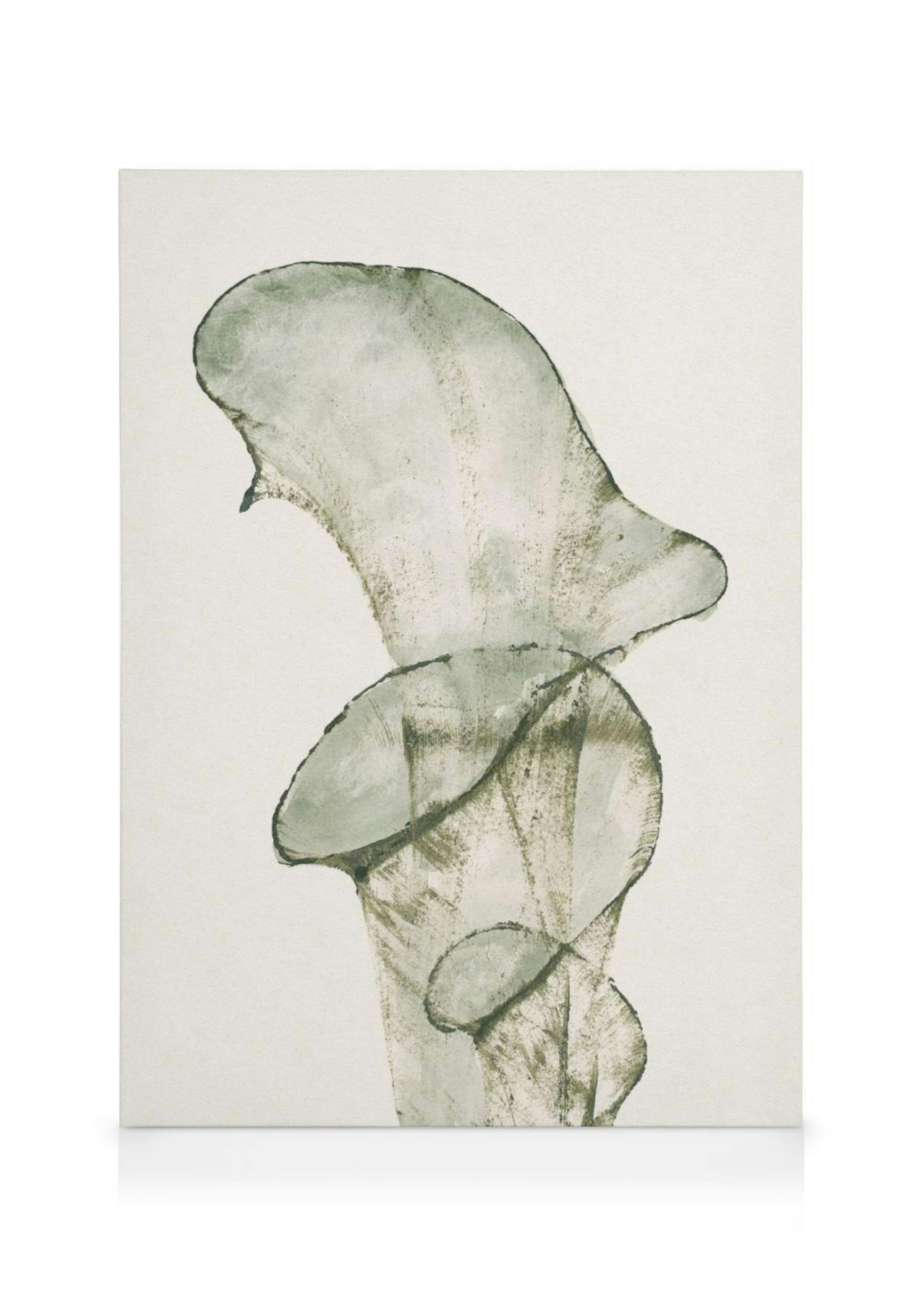 Abstract Green Botanical Canvastavla 0