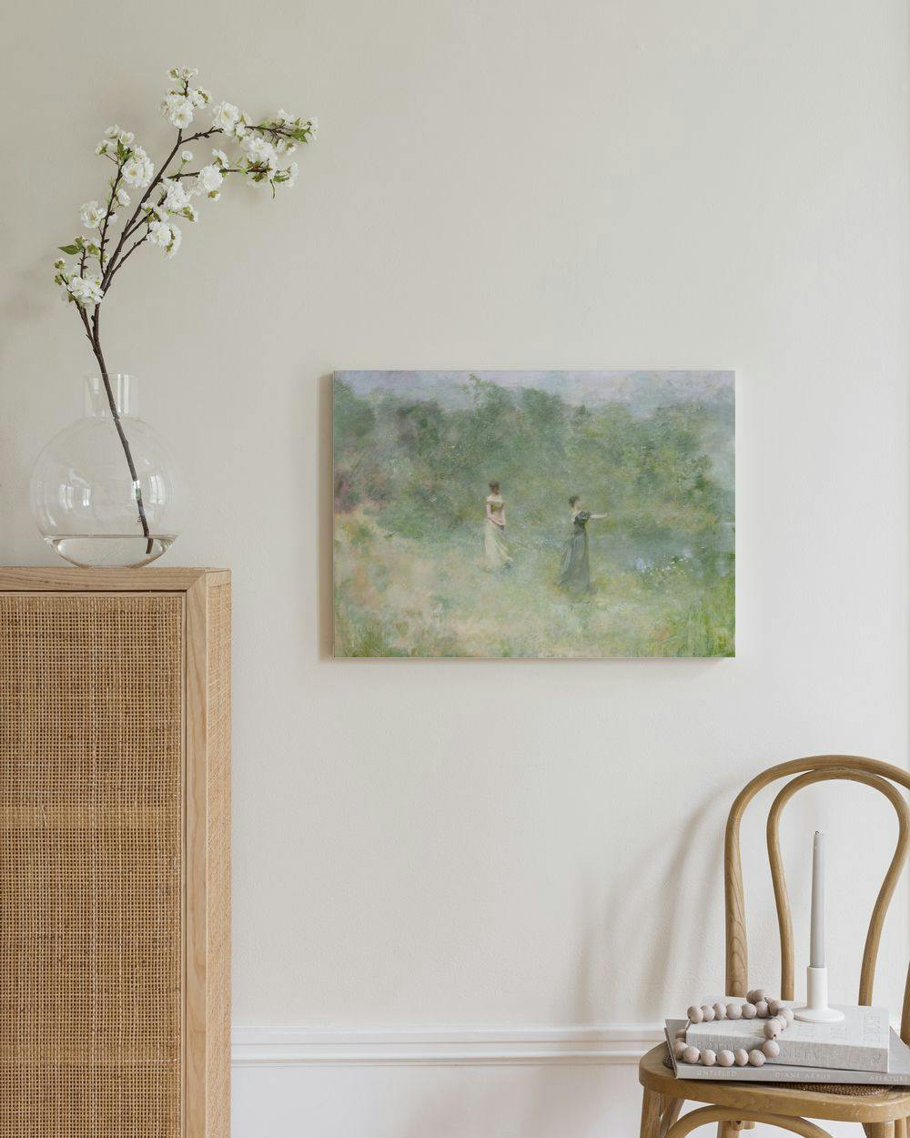 Canvas Prints - Thomas Wilmer Dewing - Summer Canvas print (30x40 cm - Oak Frame) - Poster Store