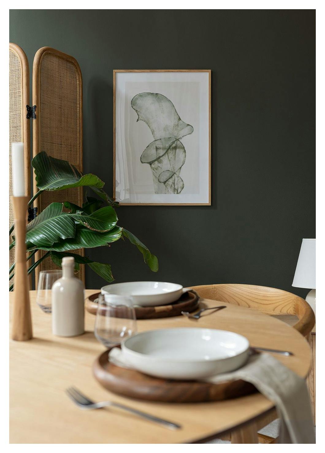 Abstract Green Botanical Poster (30x40 cm) - Poster Store