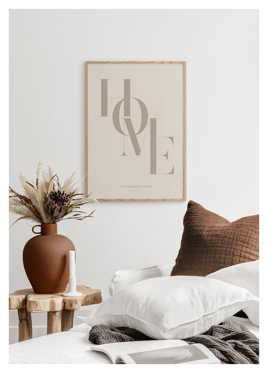 Home Beige Personal Poster (30x40 cm) - Poster Store