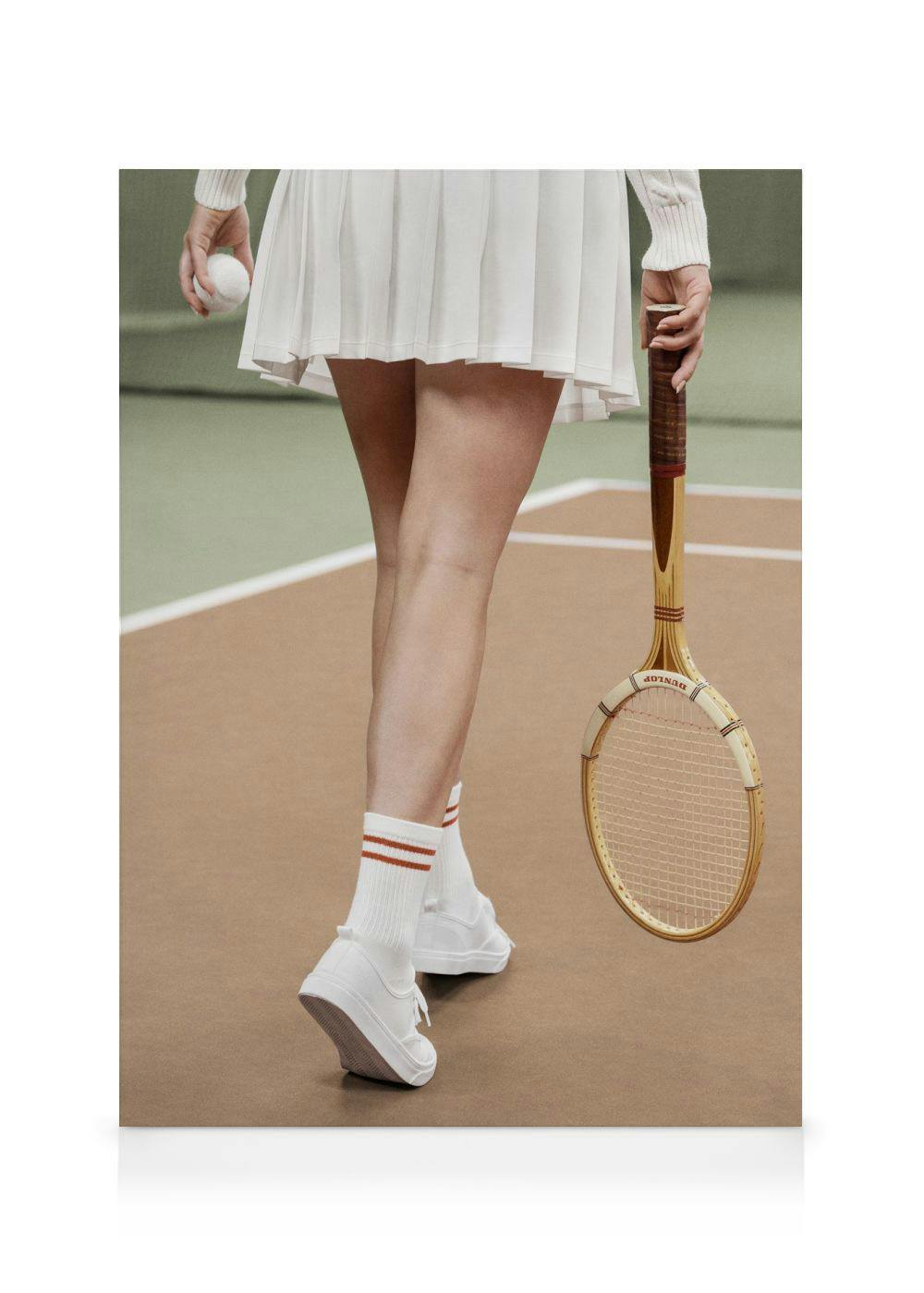 Ready to Serve Toile (50x70 cm - Cadre de chêne) - Poster Store