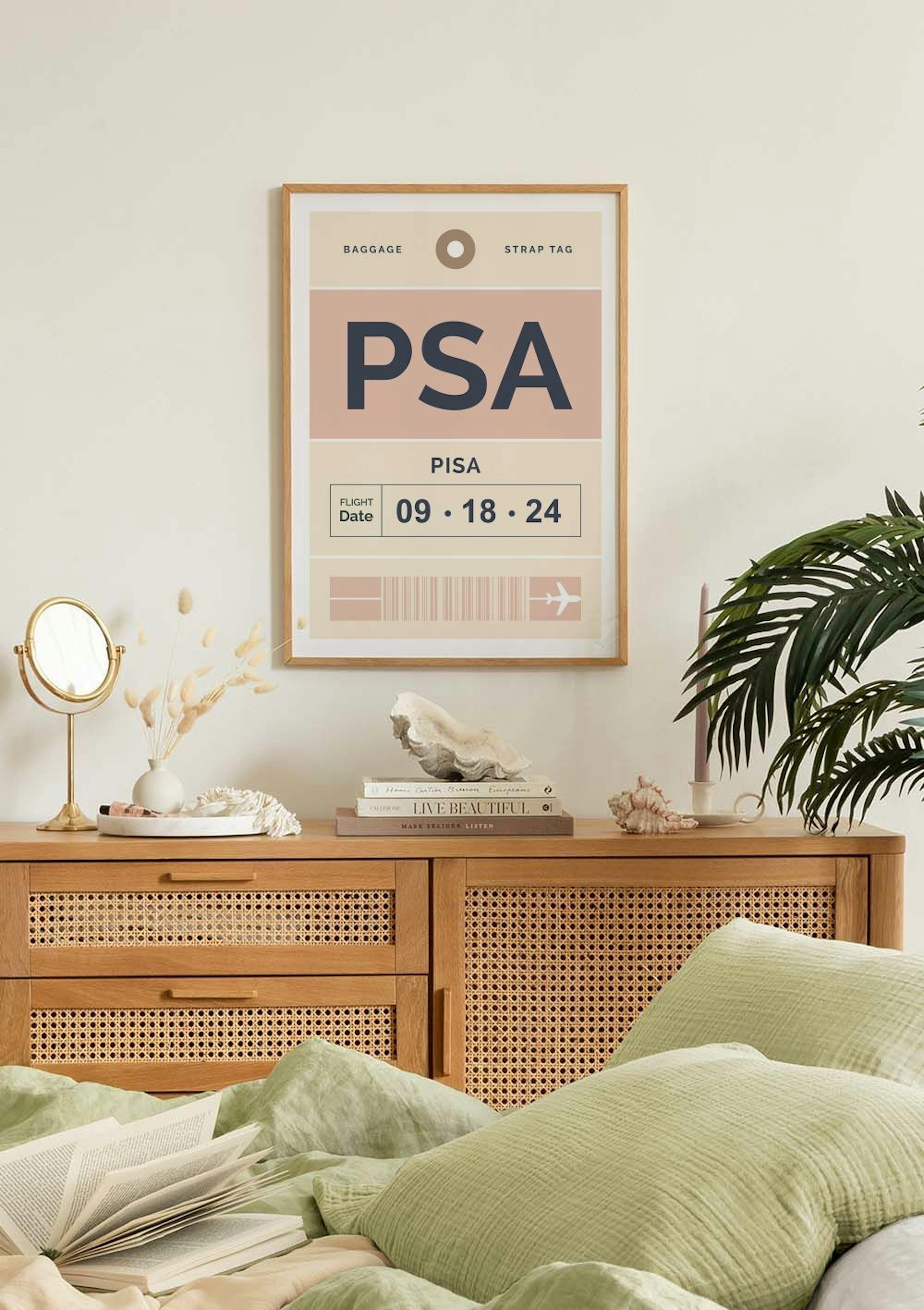 Baggage Tag No1 Pink Personal Poster thumbnail