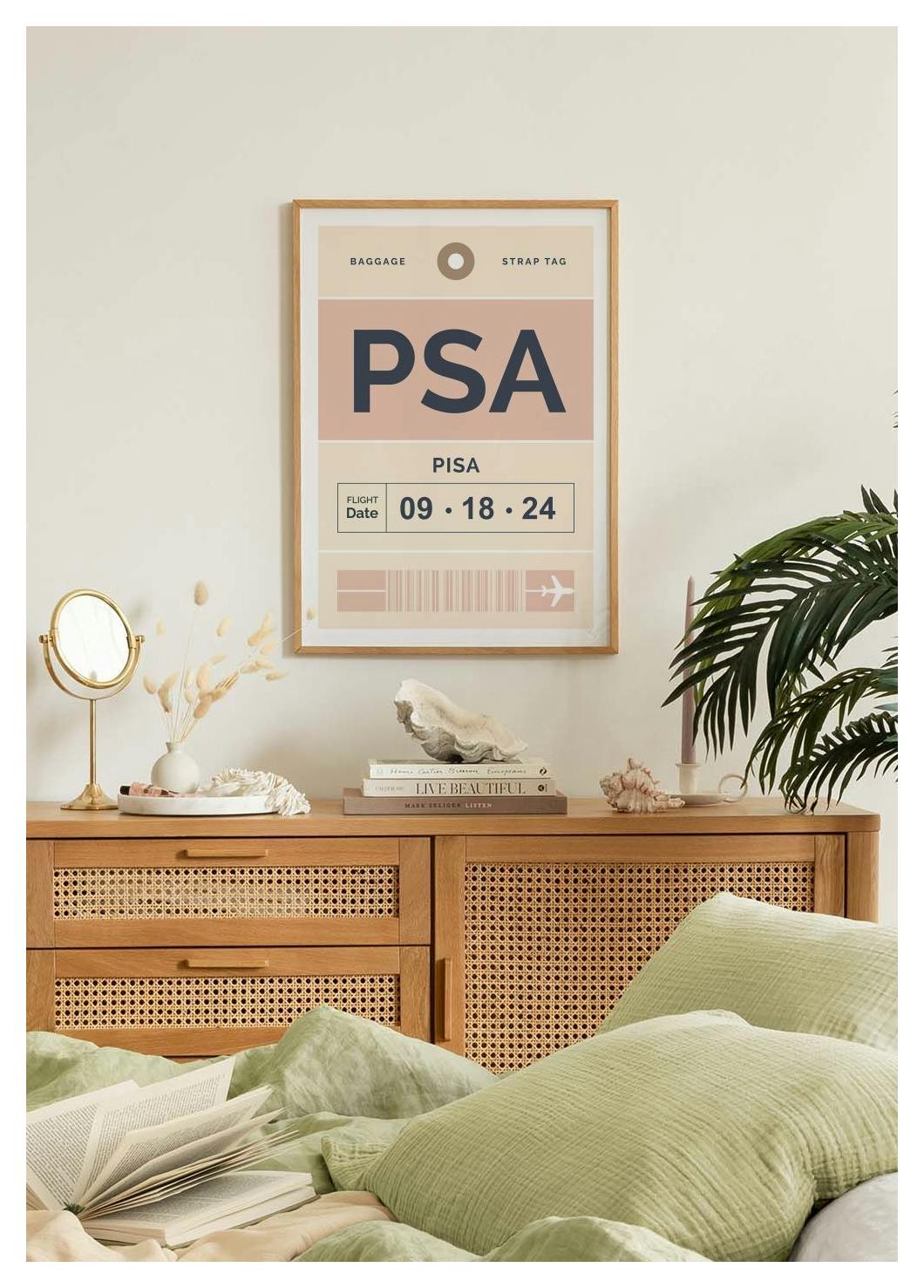 Baggage Tag No1 Pink Personal Poster (50x70 cm) - Poster Store