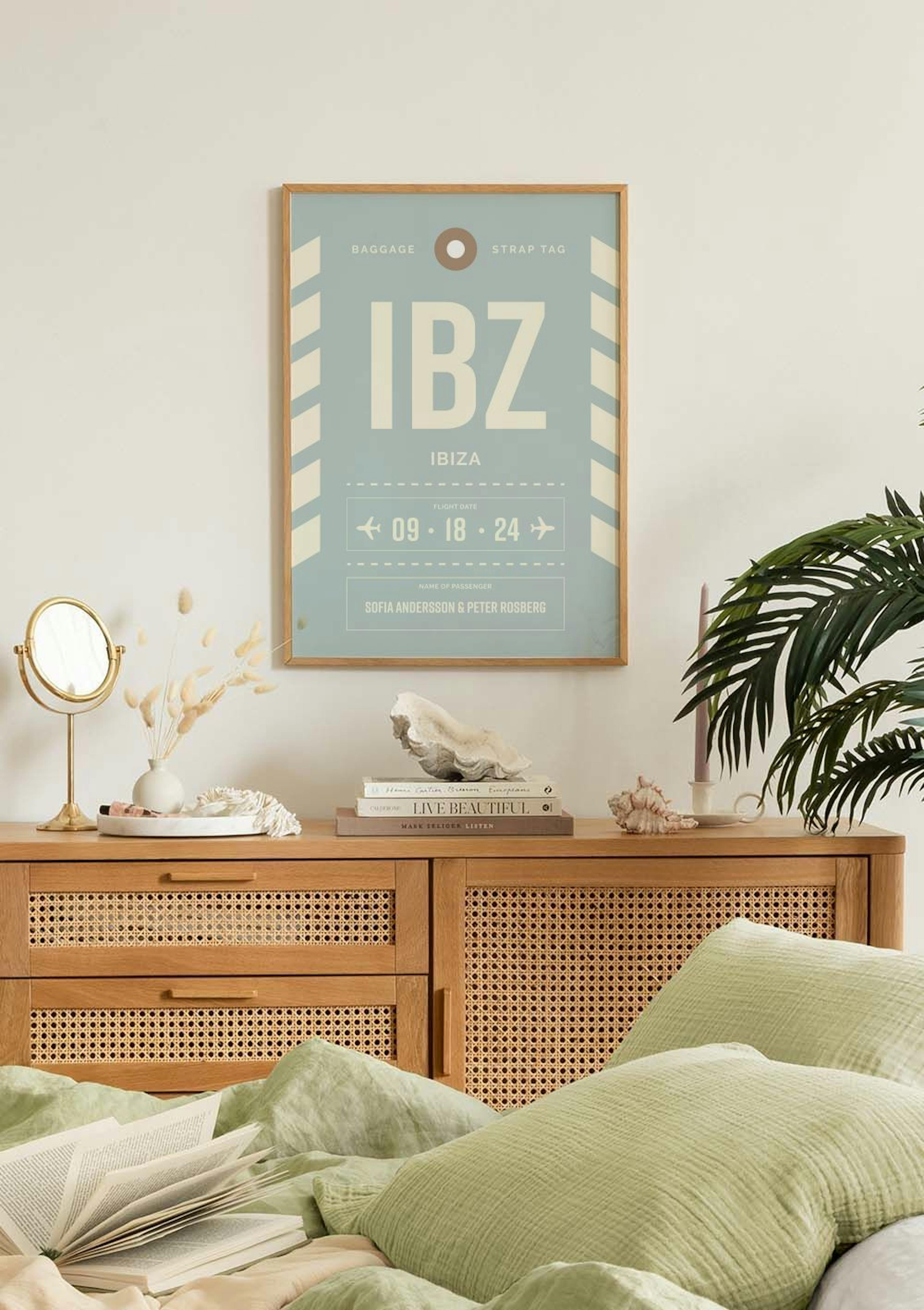 Baggage Tag No2 Blue Personal Affiche thumbnail