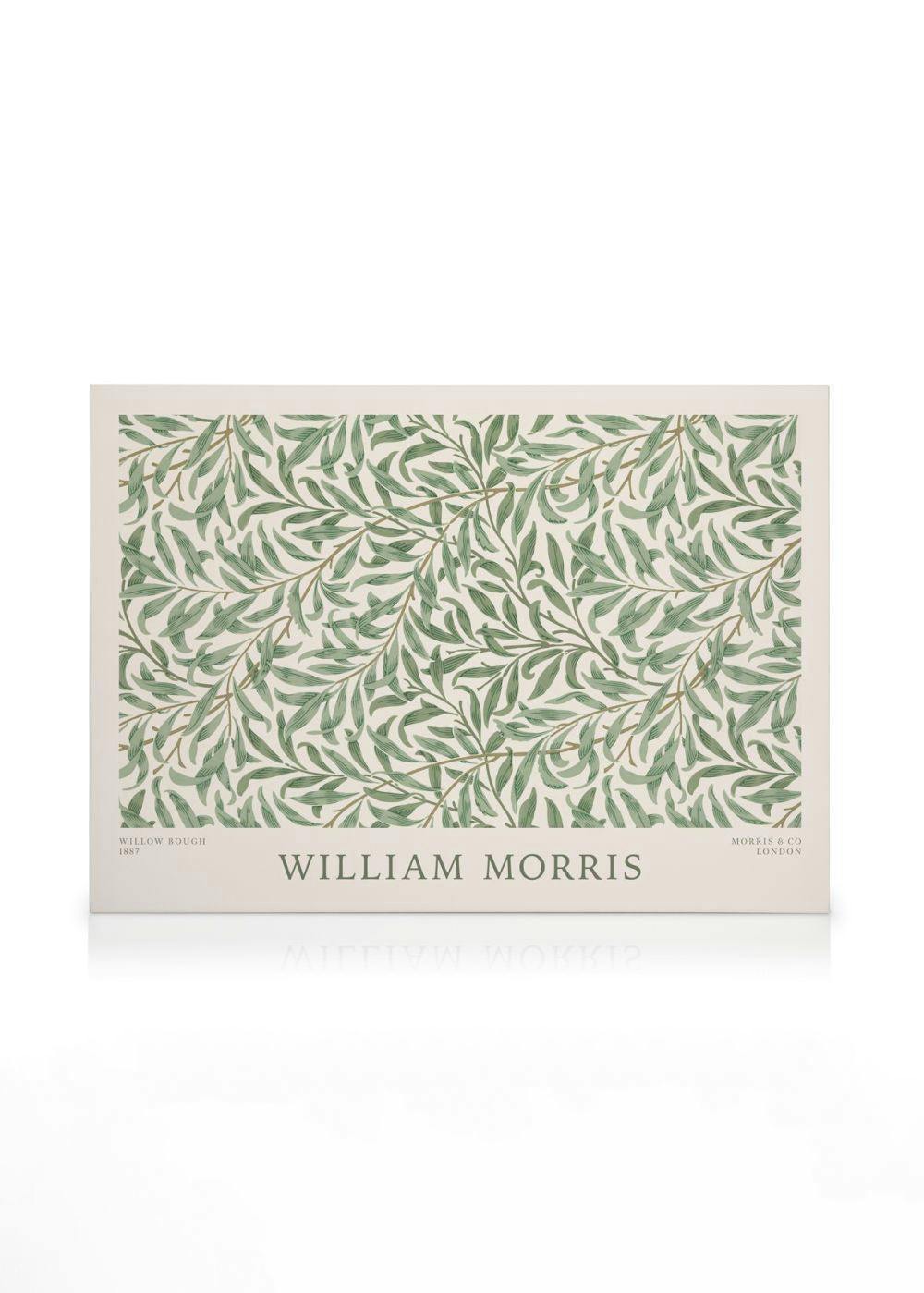 William Morris - Willow Bough Landscape Toile (50x70 cm - Cadre de chêne) - Poster Store