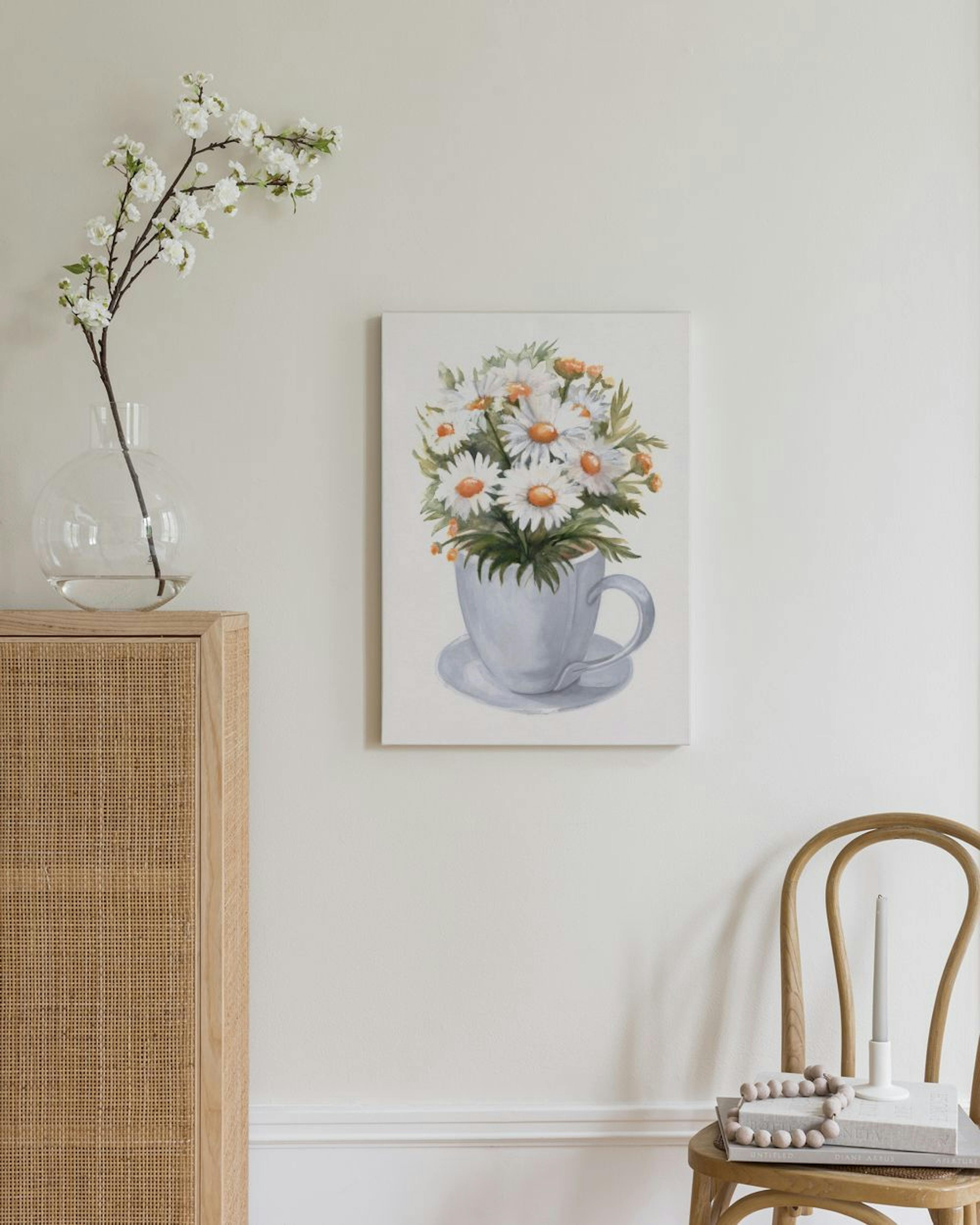 Cup of Daisies Canvas print thumbnail