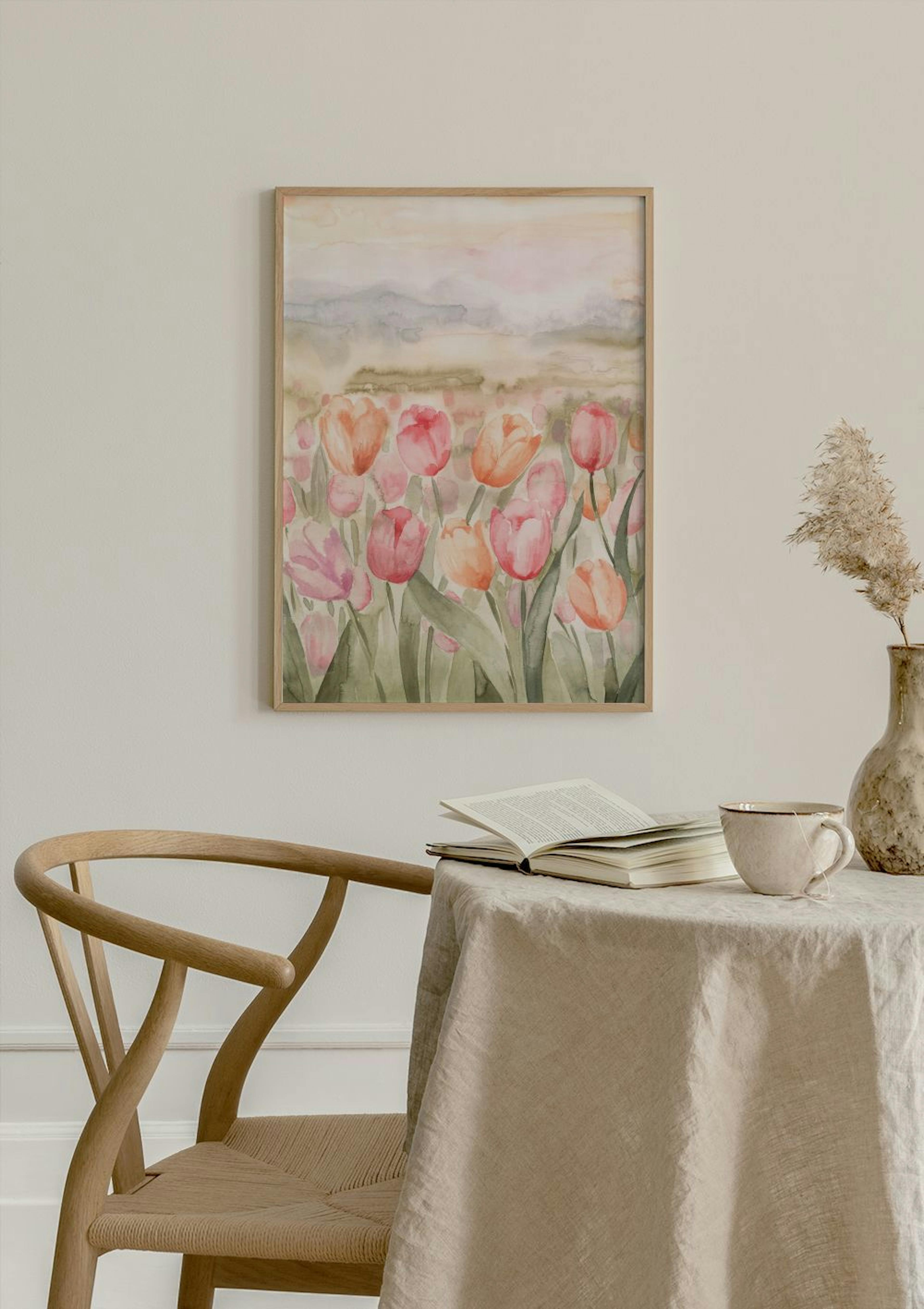Aquarel Tulpen Poster thumbnail