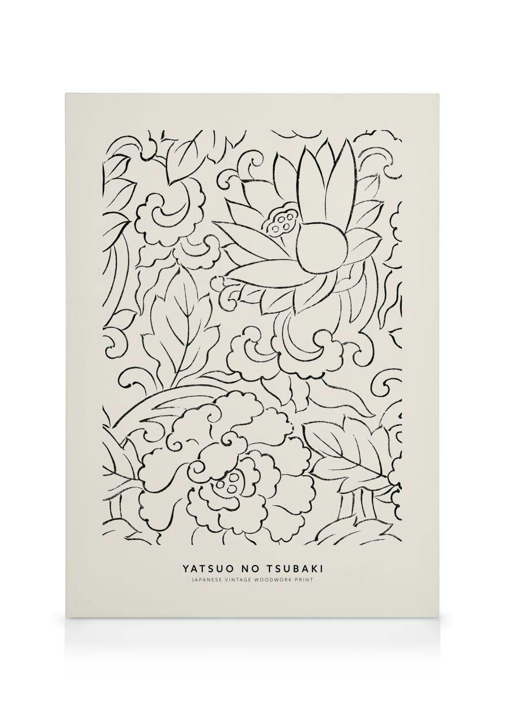 Taguchi Tomoki - Yatsuo No Tsubaki No1 Canvas (50x70 cm - Fotolijst Zwart) - Poster Store