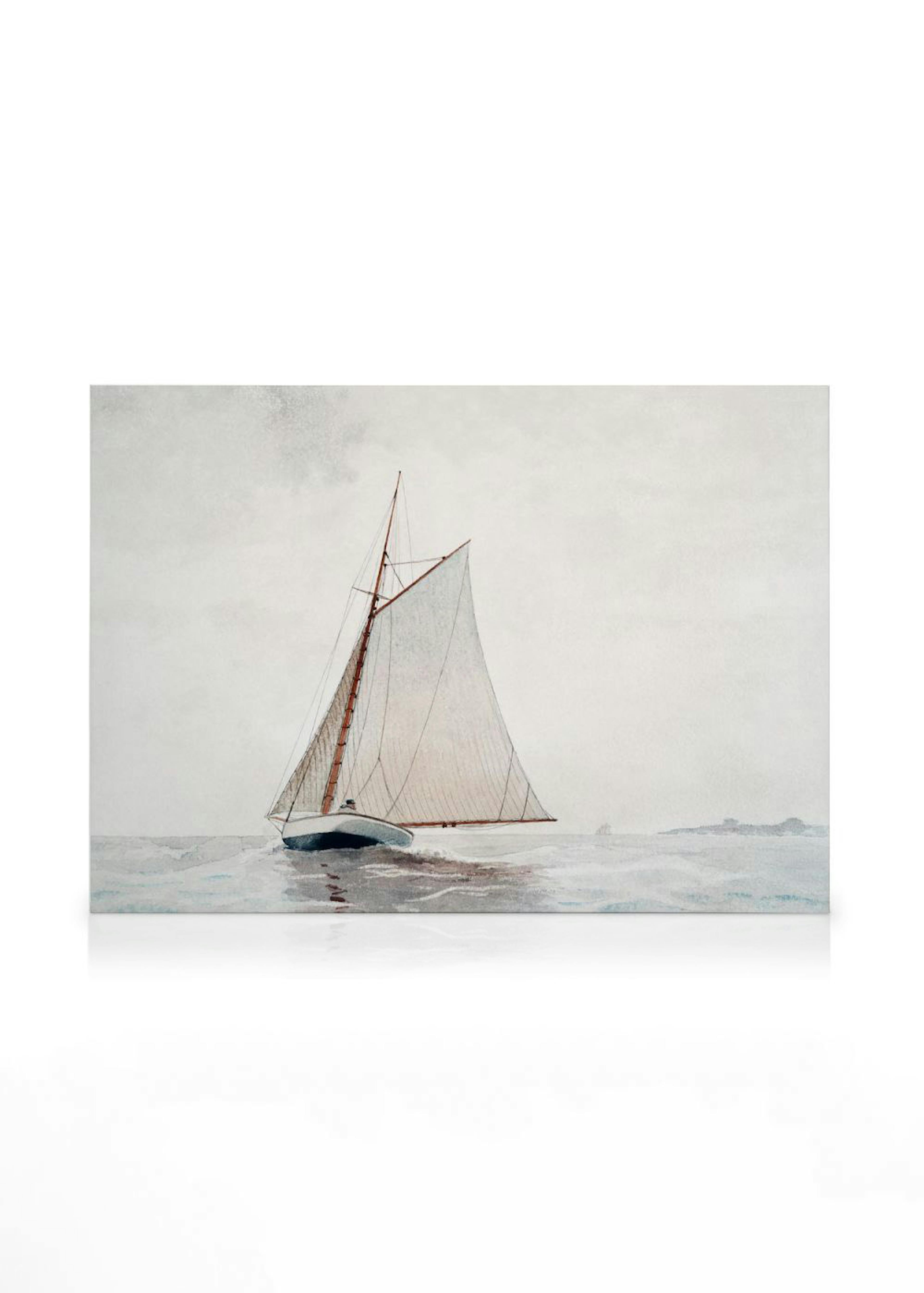 Winslow Homer - Sailing off Gloucester Stampe su Tela 0