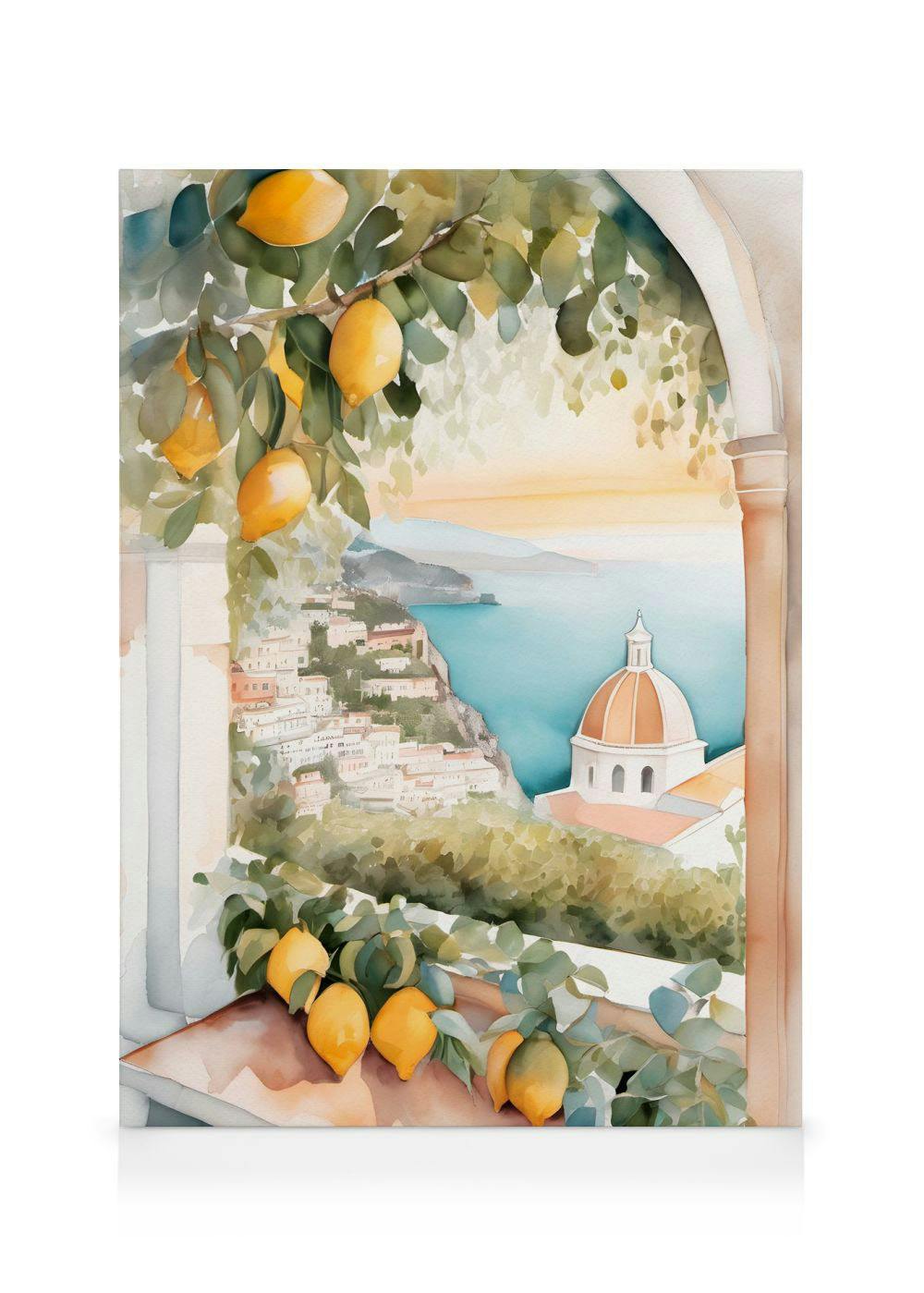 Amalfi Art Obraz na płótnie (50x70 cm - Ramka dębowa) - Poster Store
