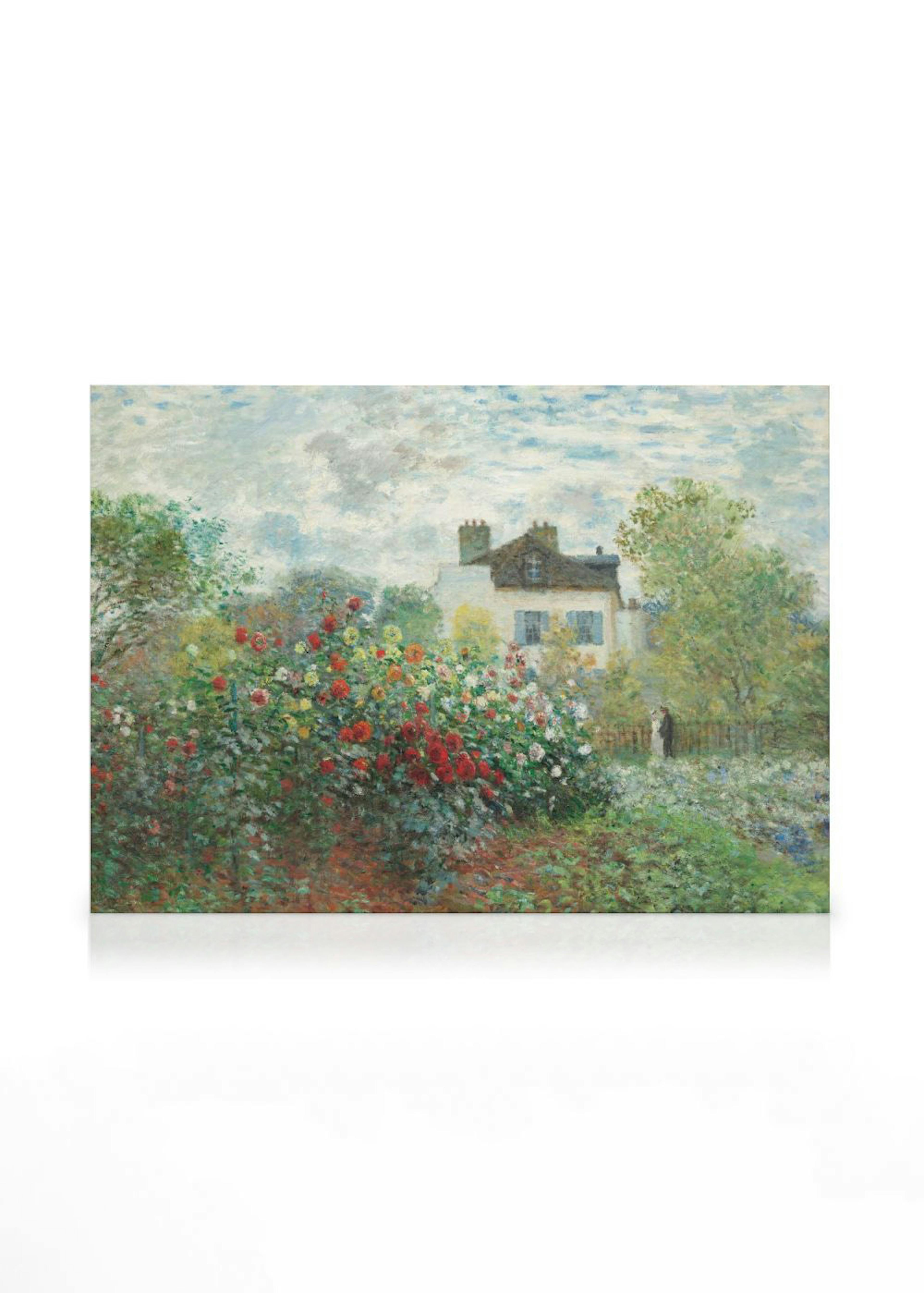 Monet - A Corner of the Garden with Dahlias Canvastavla 0