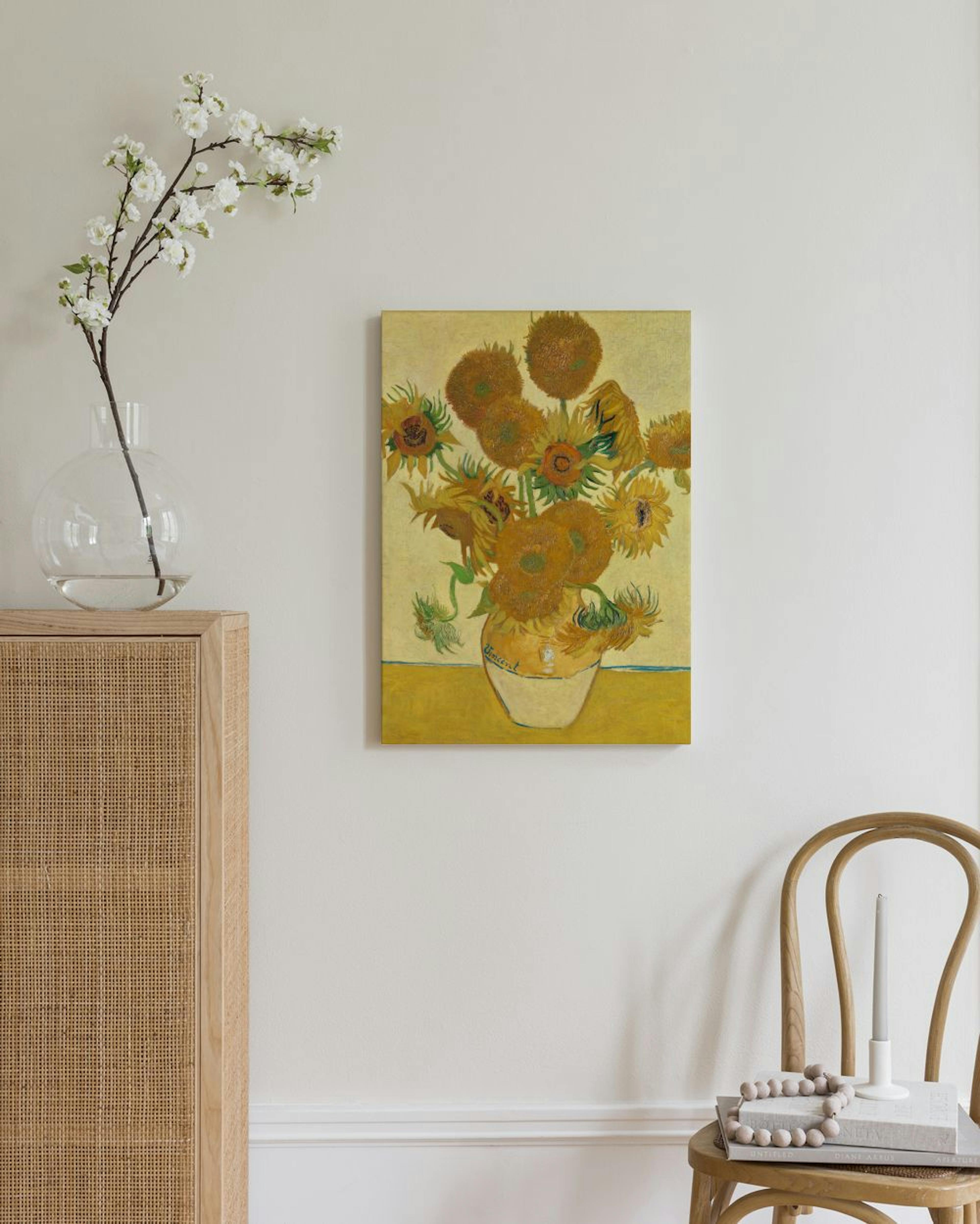 Van Gogh - Sunflowers Stampa su Tela thumbnail