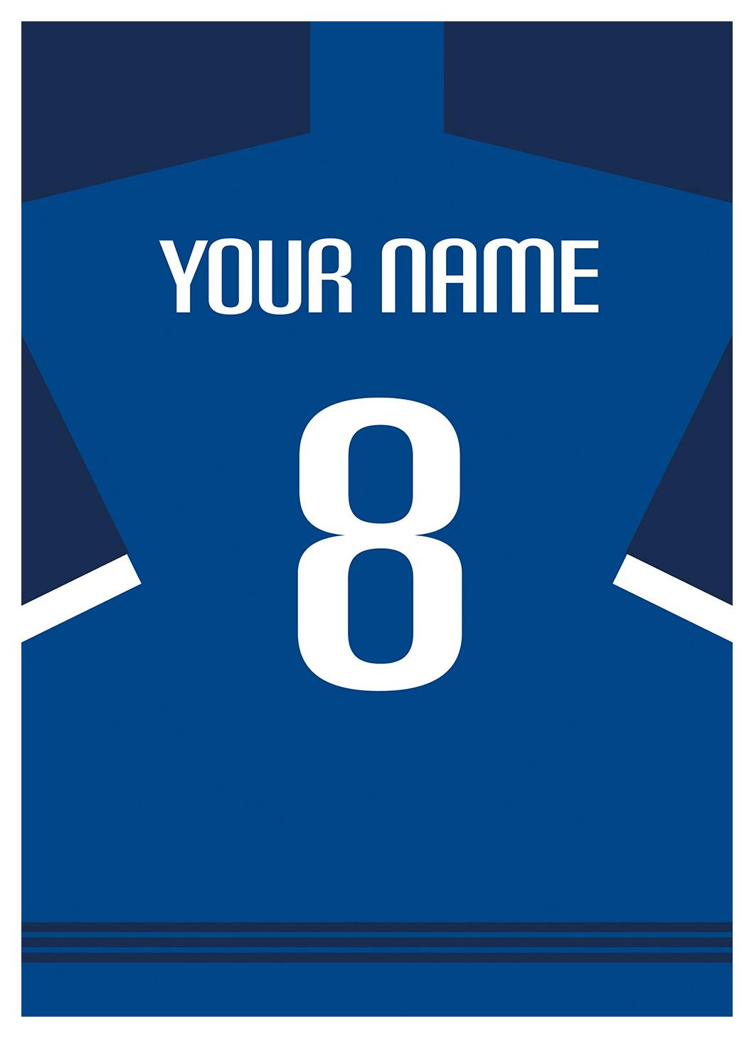 Fotbollströja Nr8 Personlig Poster (30x40 cm) - Poster Store