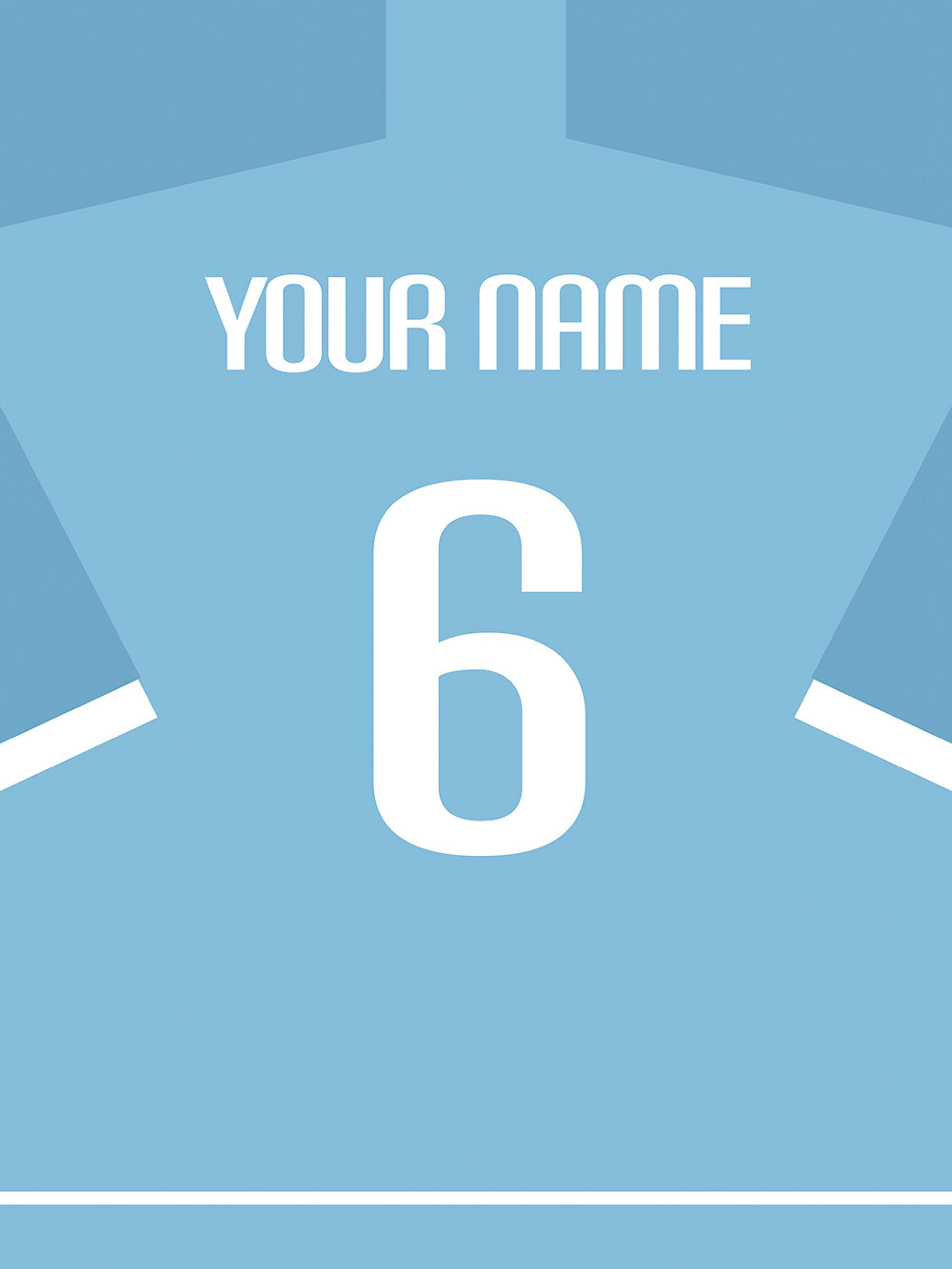 Maglia da Calcio N°6 Poster Personalizzato thumbnail