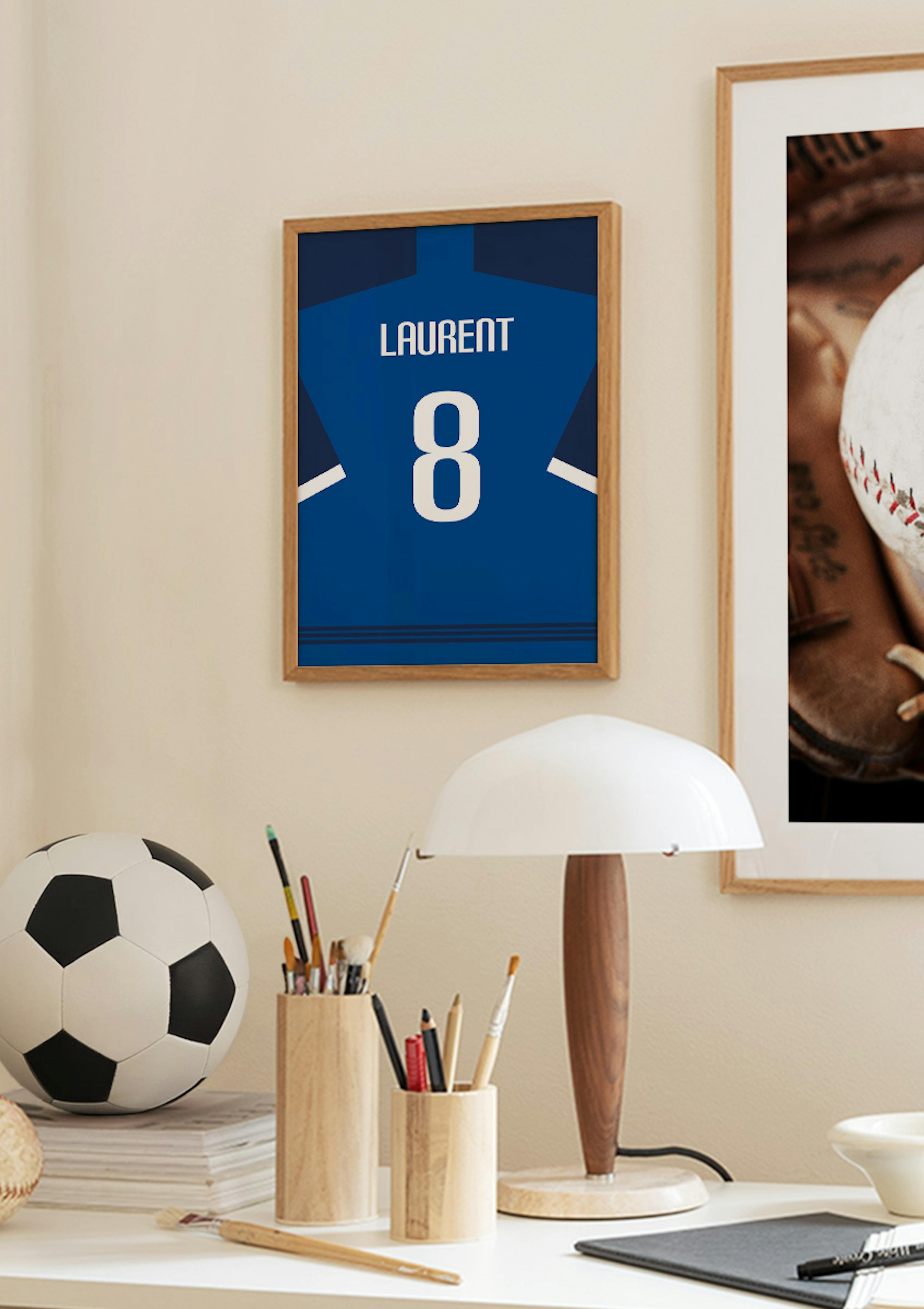Maillot de Football N°8 Poster Personnalisé thumbnail