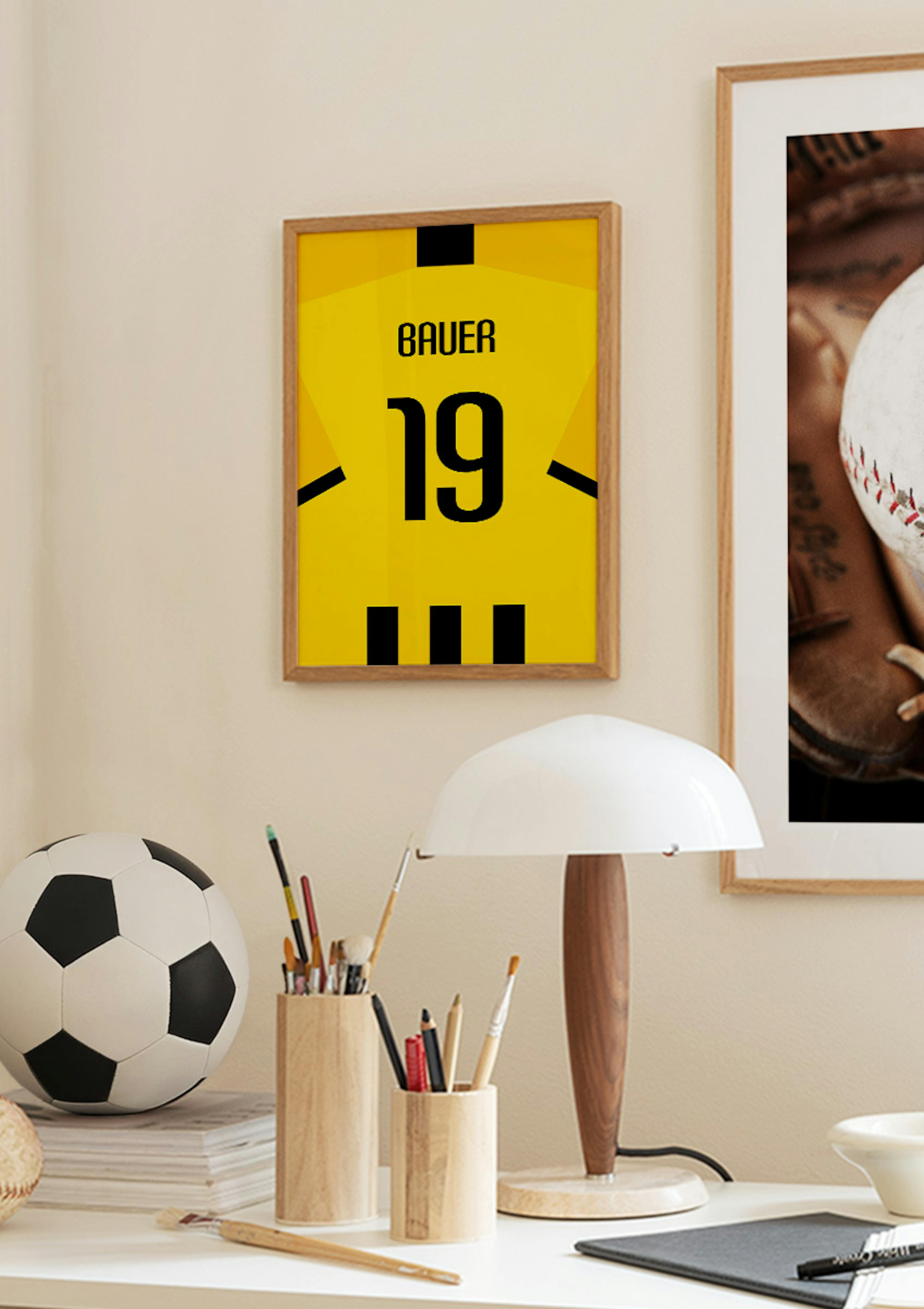 Fußballtrikot No7 Personalisiertes Poster thumbnail