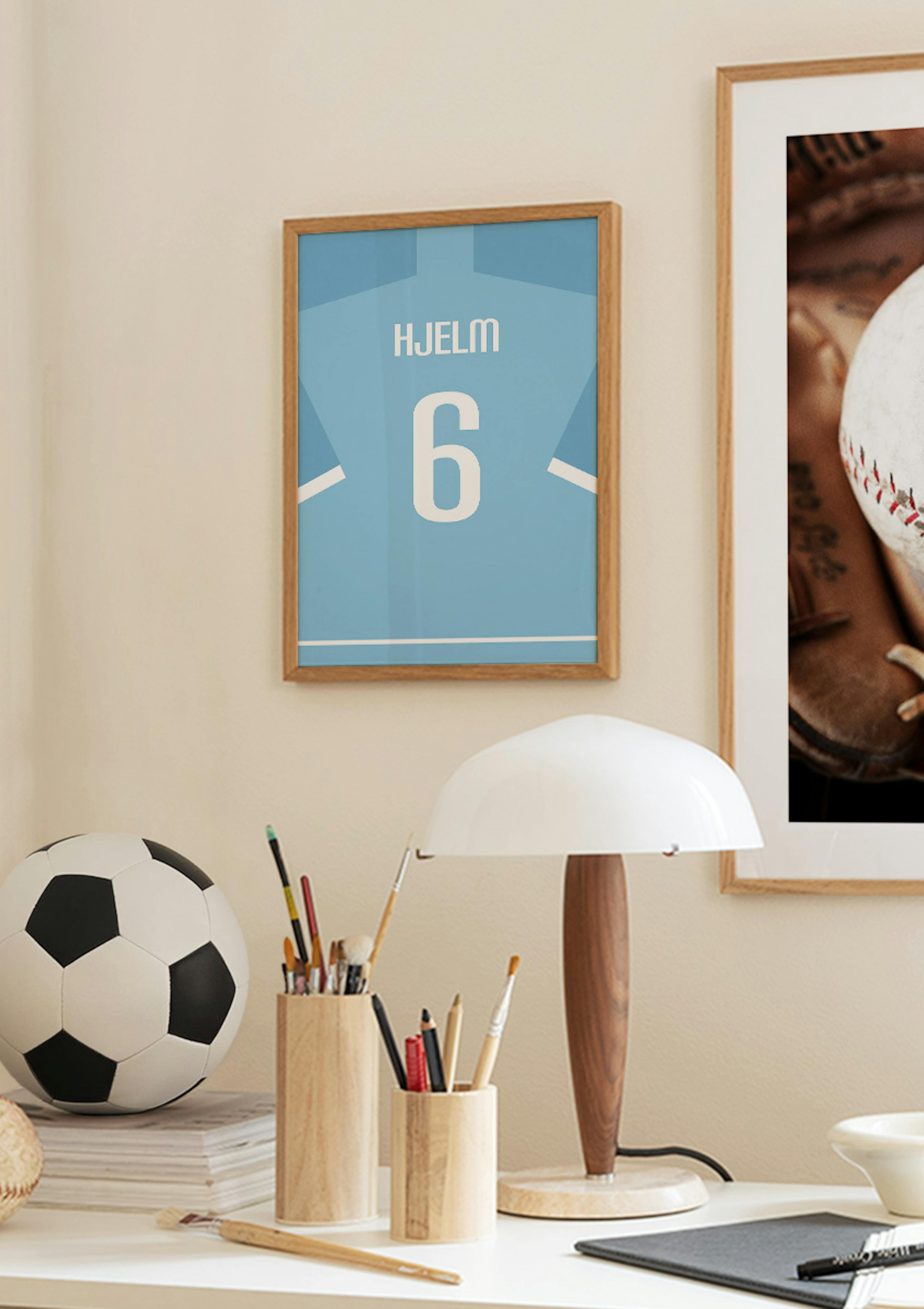 Maglia da Calcio N°6 Poster Personalizzato thumbnail