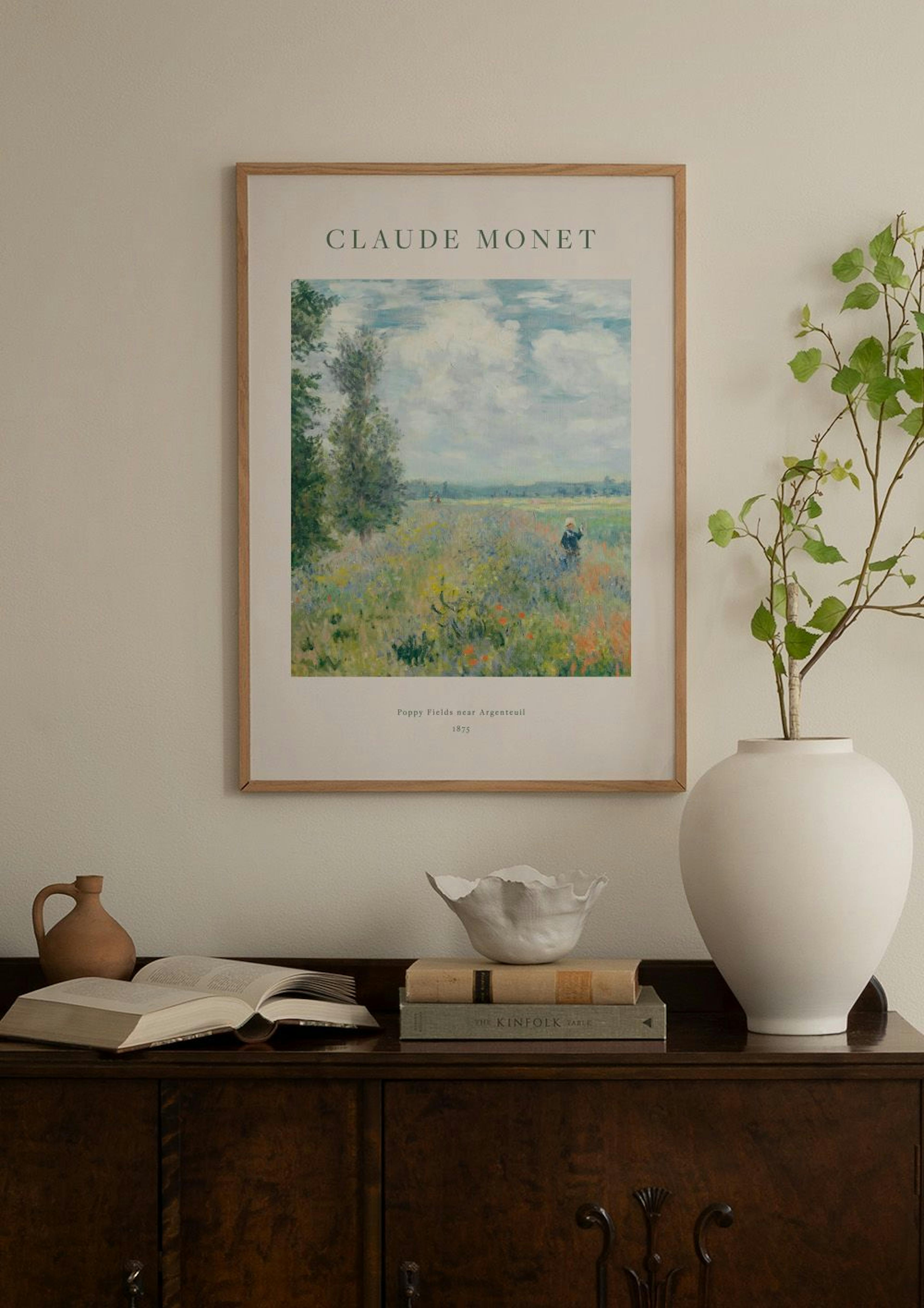 Monet - Poppy Fields near Argenteuil Poster thumbnail