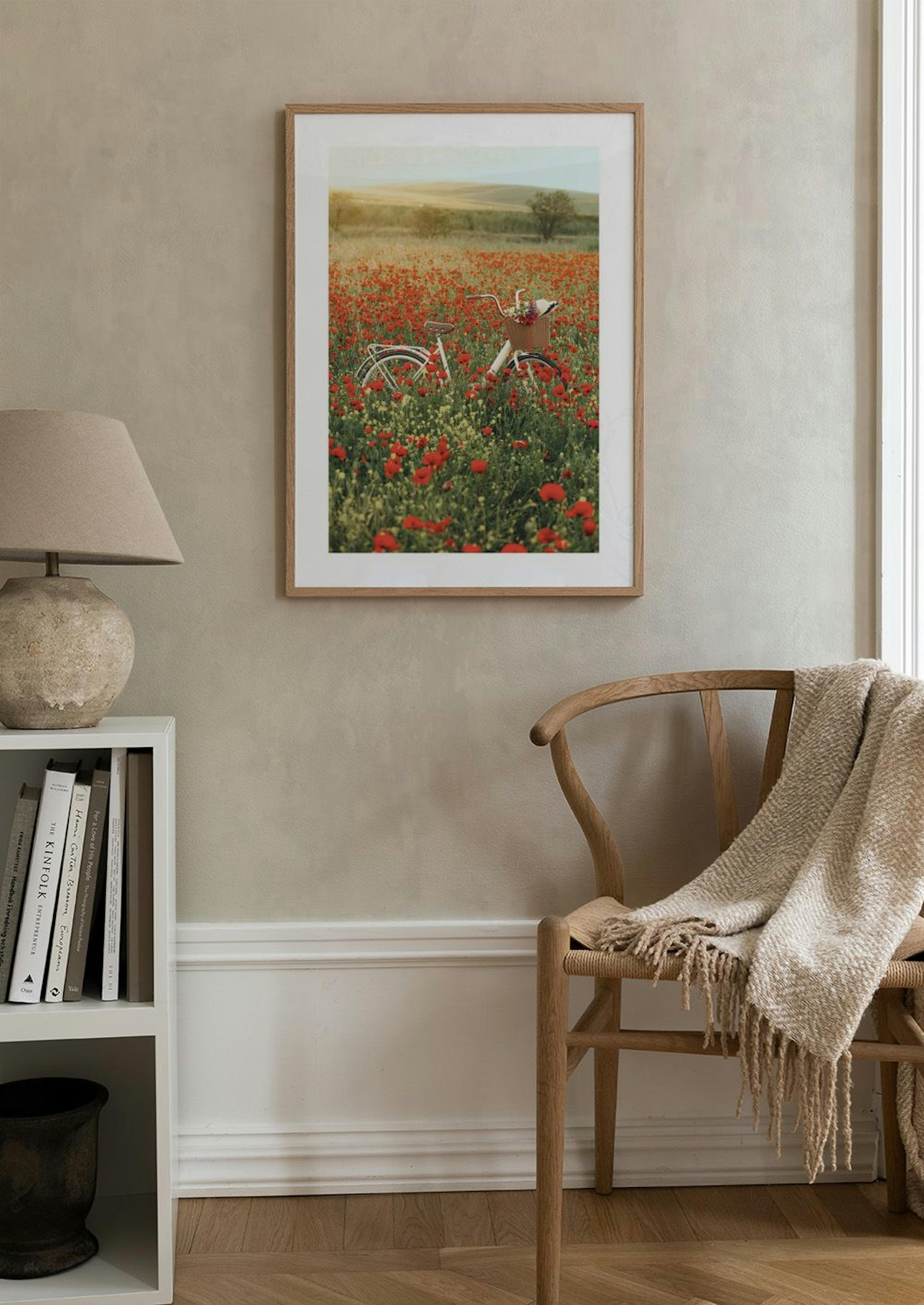 Fahrrad auf Feld Poster thumbnail