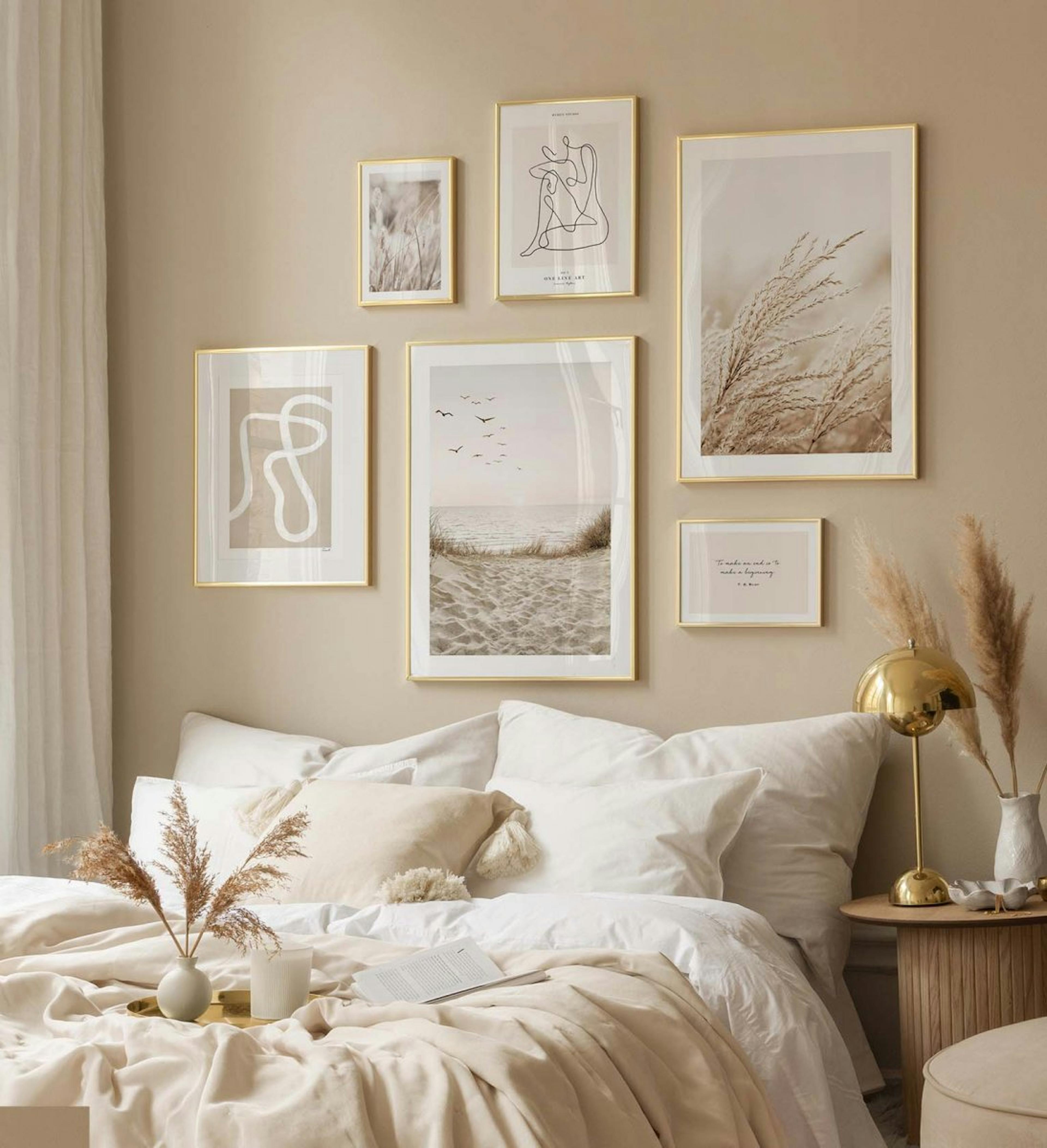 Sandige Strandstimmung in beige Tönen für das Schlafzimmer