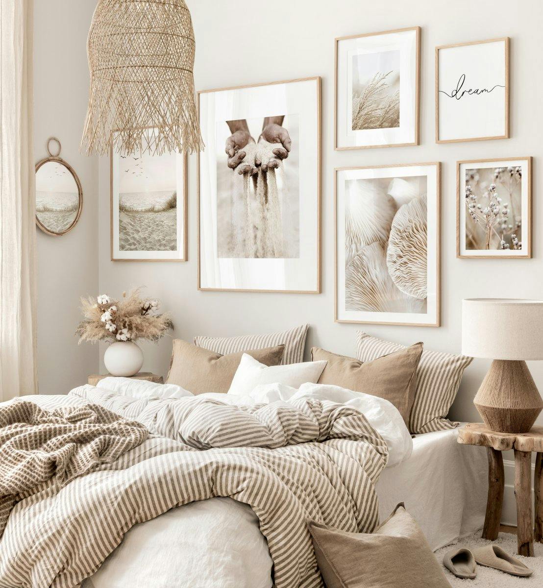 Décoration murale tons beige apaisants posters méditation idées de chambre beiges (ONE SIZE) - Poster Store